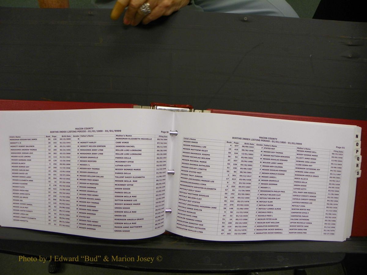 Macon Births, A-Z, 1915-2008 403.JPG