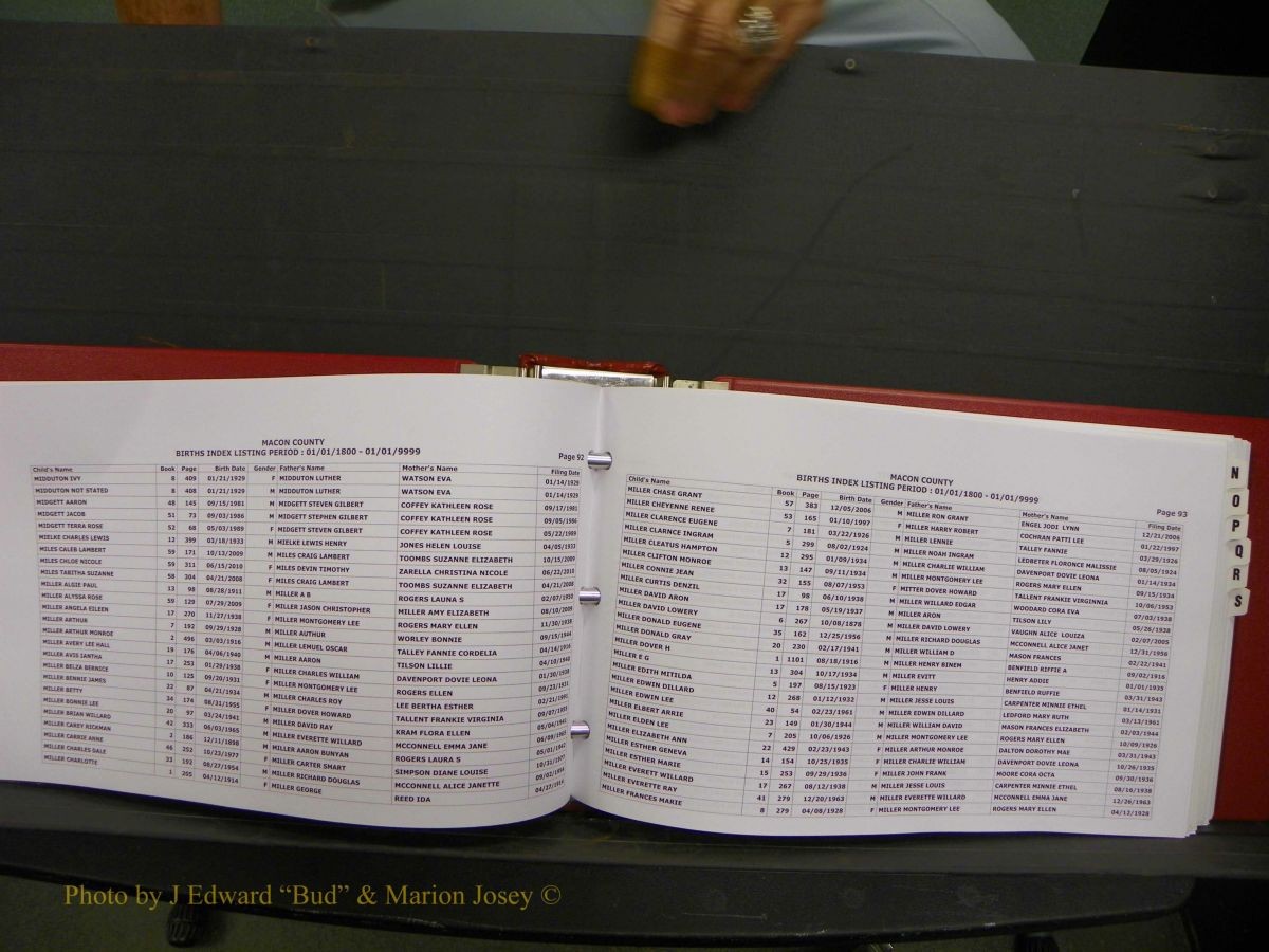 Macon Births, A-Z, 1915-2008 404.JPG