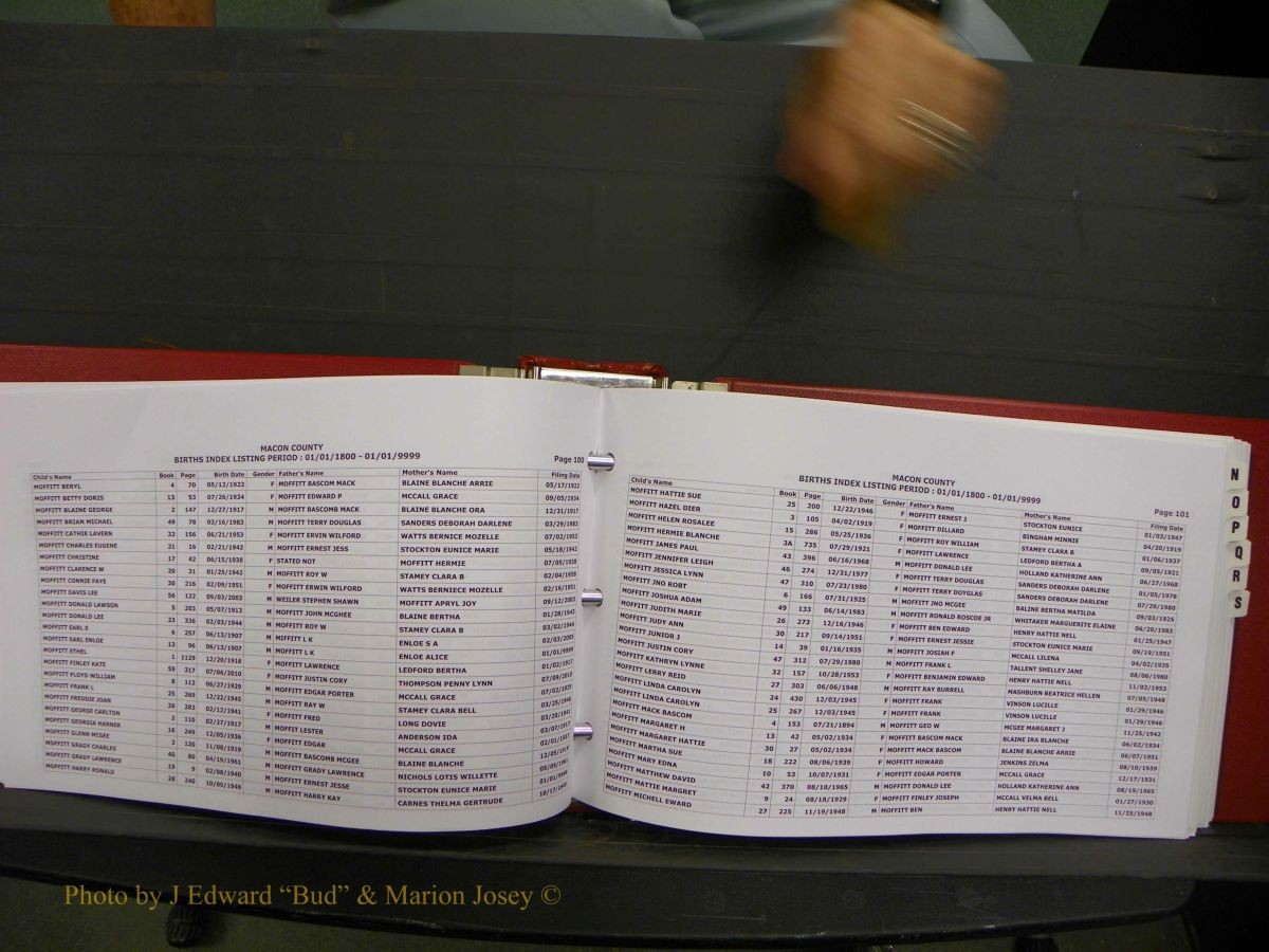 Macon Births, A-Z, 1915-2008 408.JPG