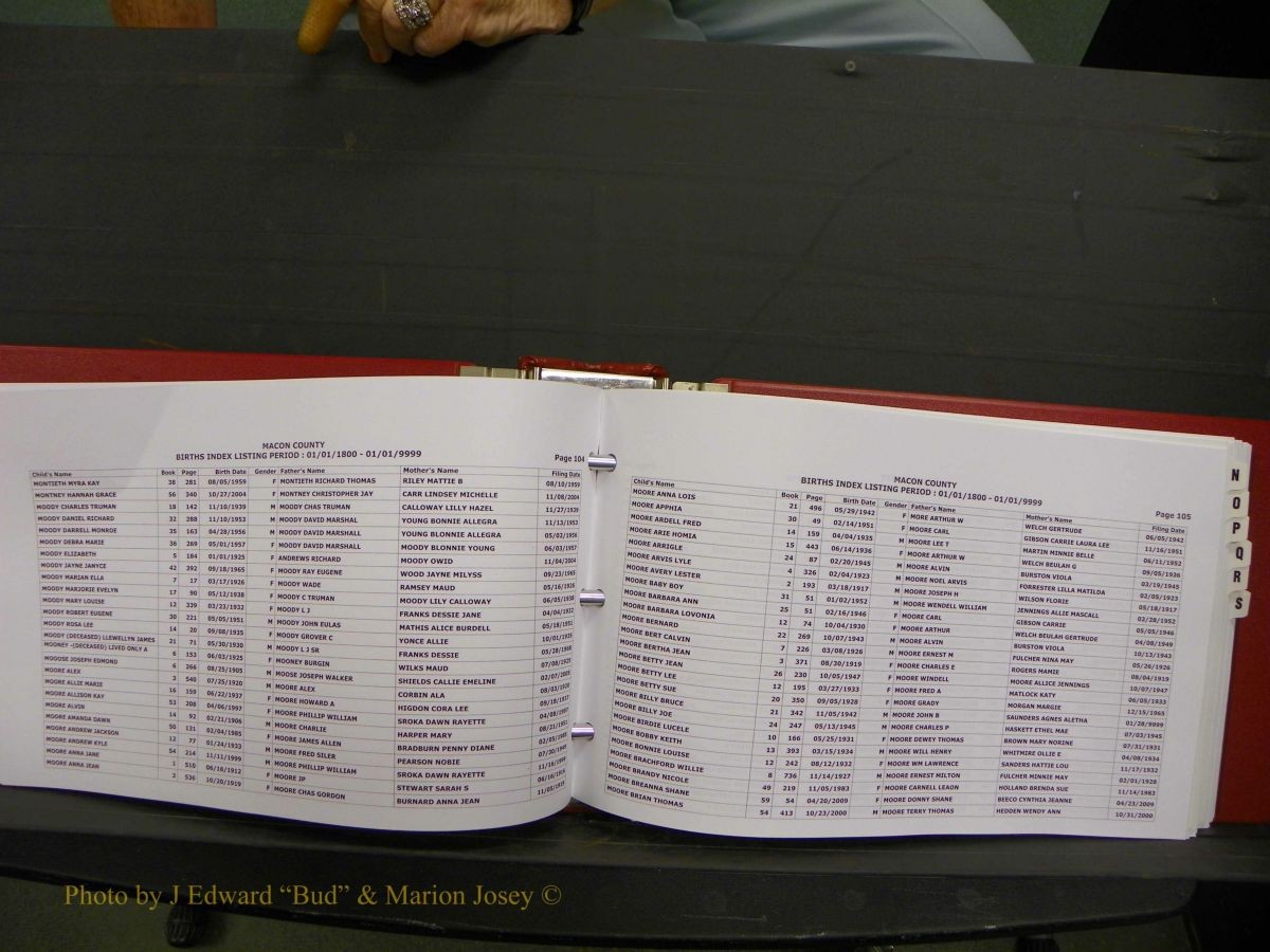 Macon Births, A-Z, 1915-2008 410.JPG