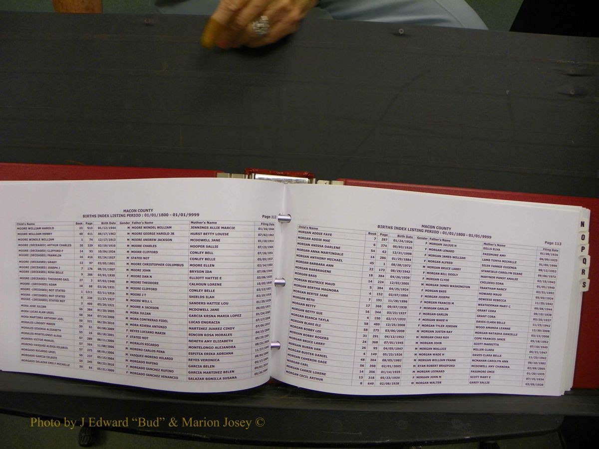 Macon Births, A-Z, 1915-2008 415.JPG