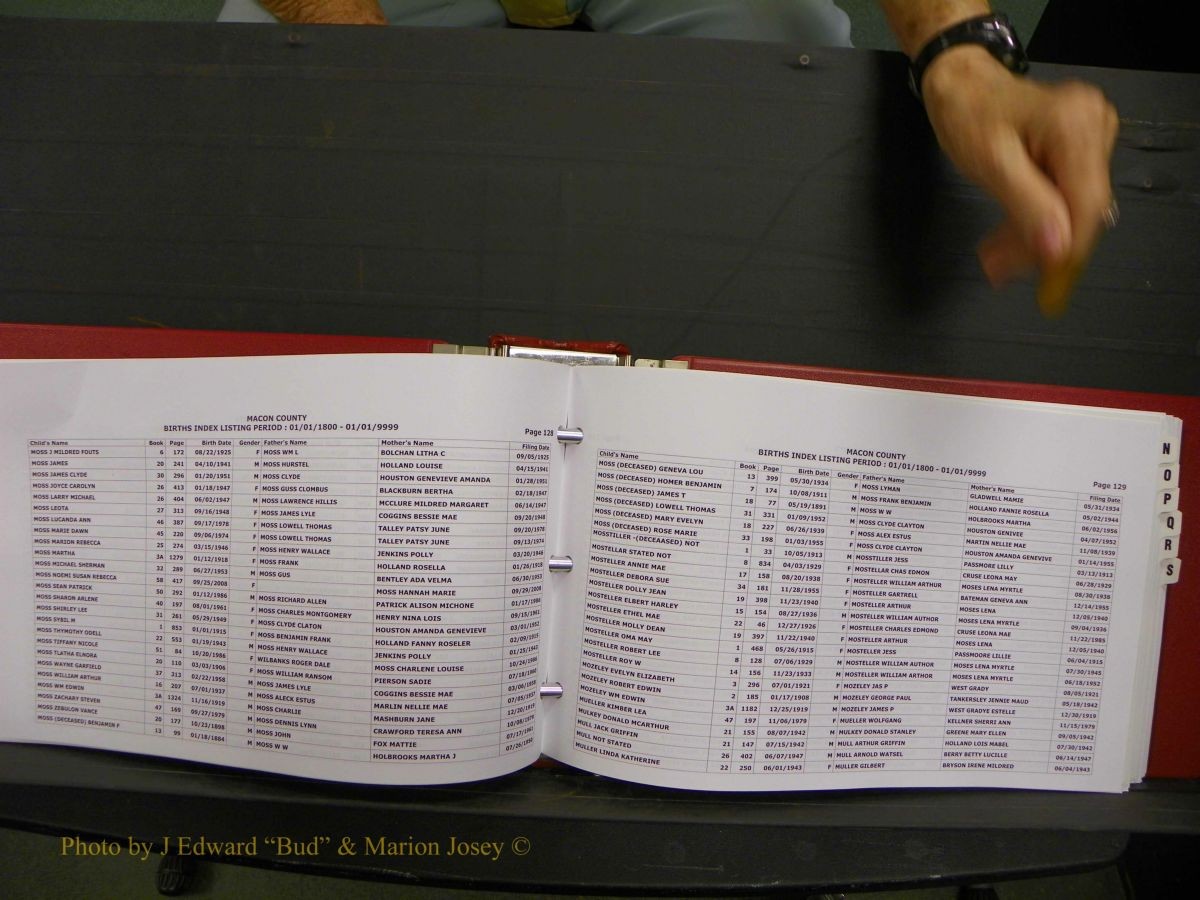 Macon Births, A-Z, 1915-2008 422.JPG