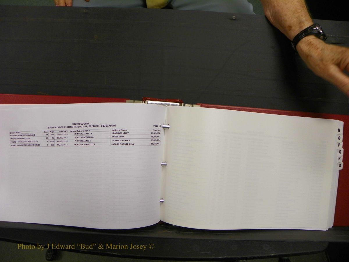 Macon Births, A-Z, 1915-2008 426.JPG