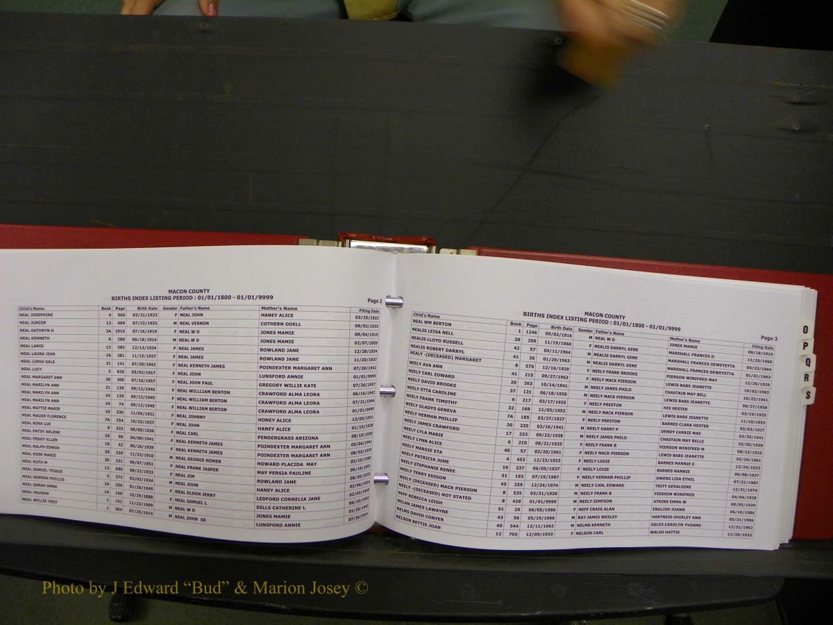 Macon Births, A-Z, 1915-2008 428.JPG