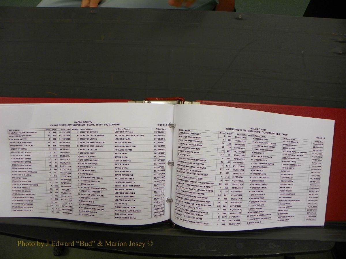 Macon Births, A-Z, 1915-2008 574.JPG