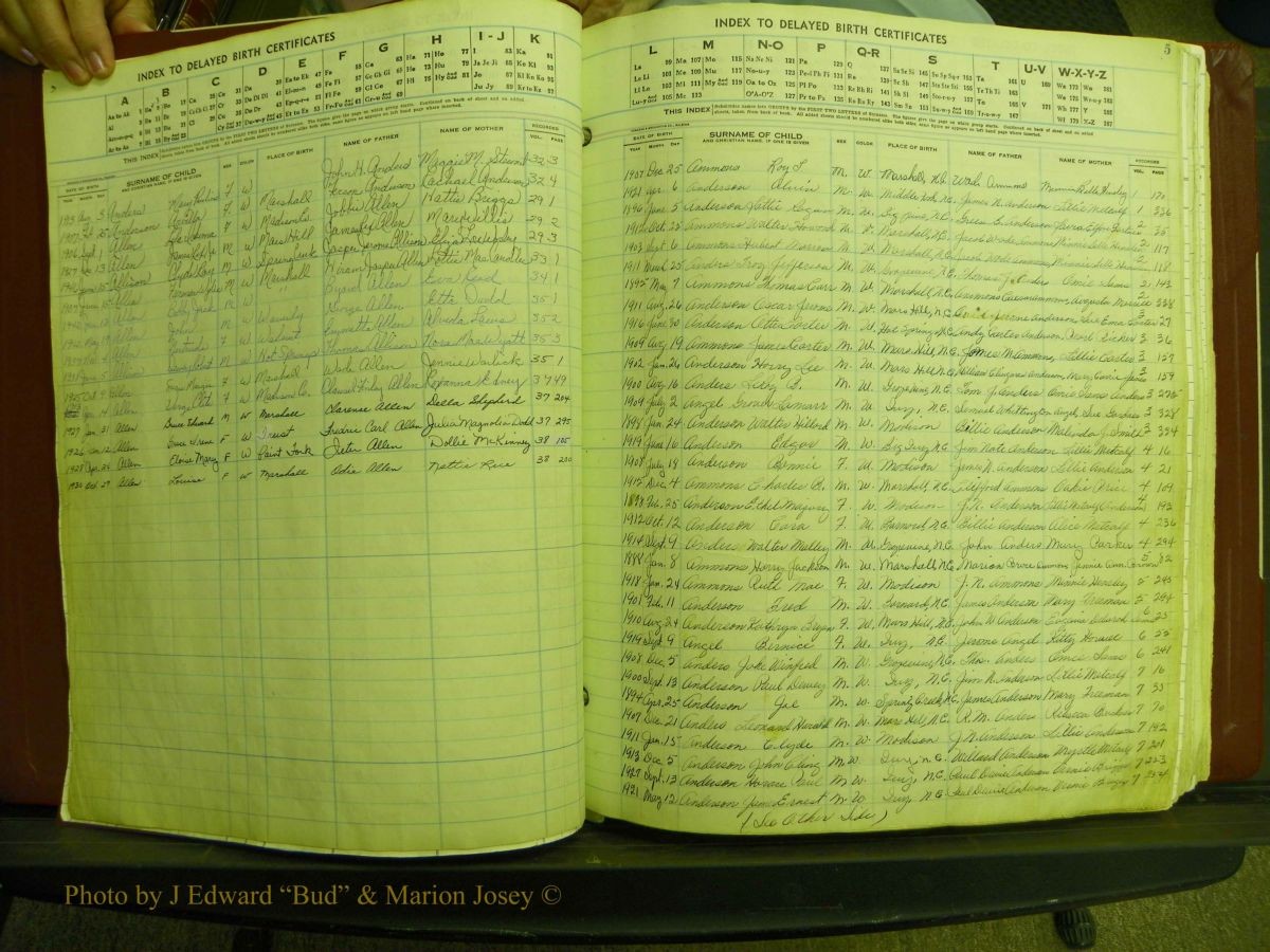 Madison Births, Delayed  + Book 1, A-K 005.JPG