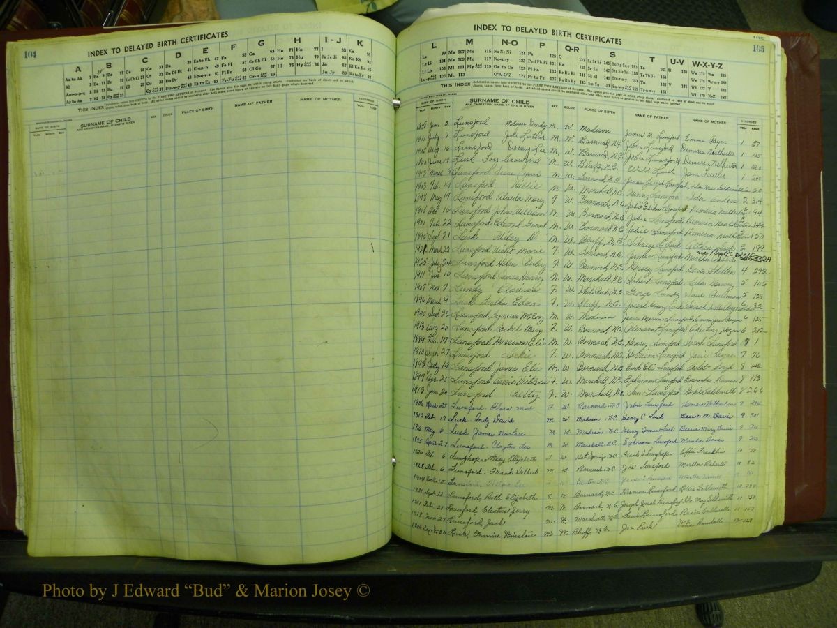 Madison Births, Delayed  + Book 1, A-K 105.JPG