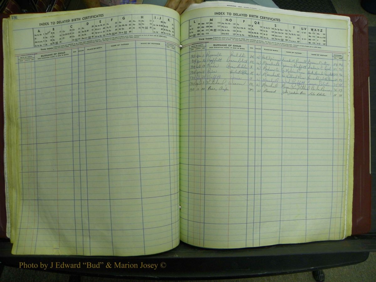 Madison Births, Delayed  + Book 1, A-K 133.JPG