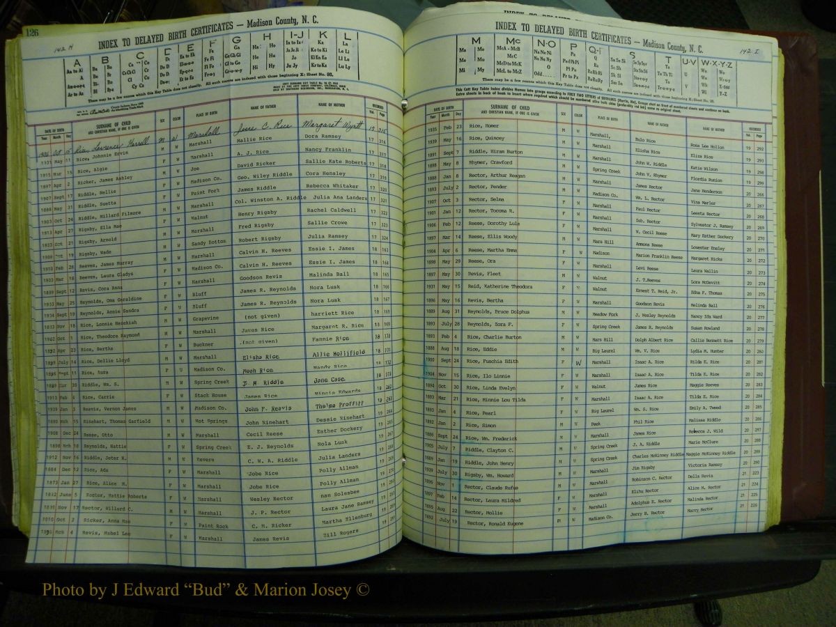 Madison Births, Delayed  + Book 1, A-K 145.JPG