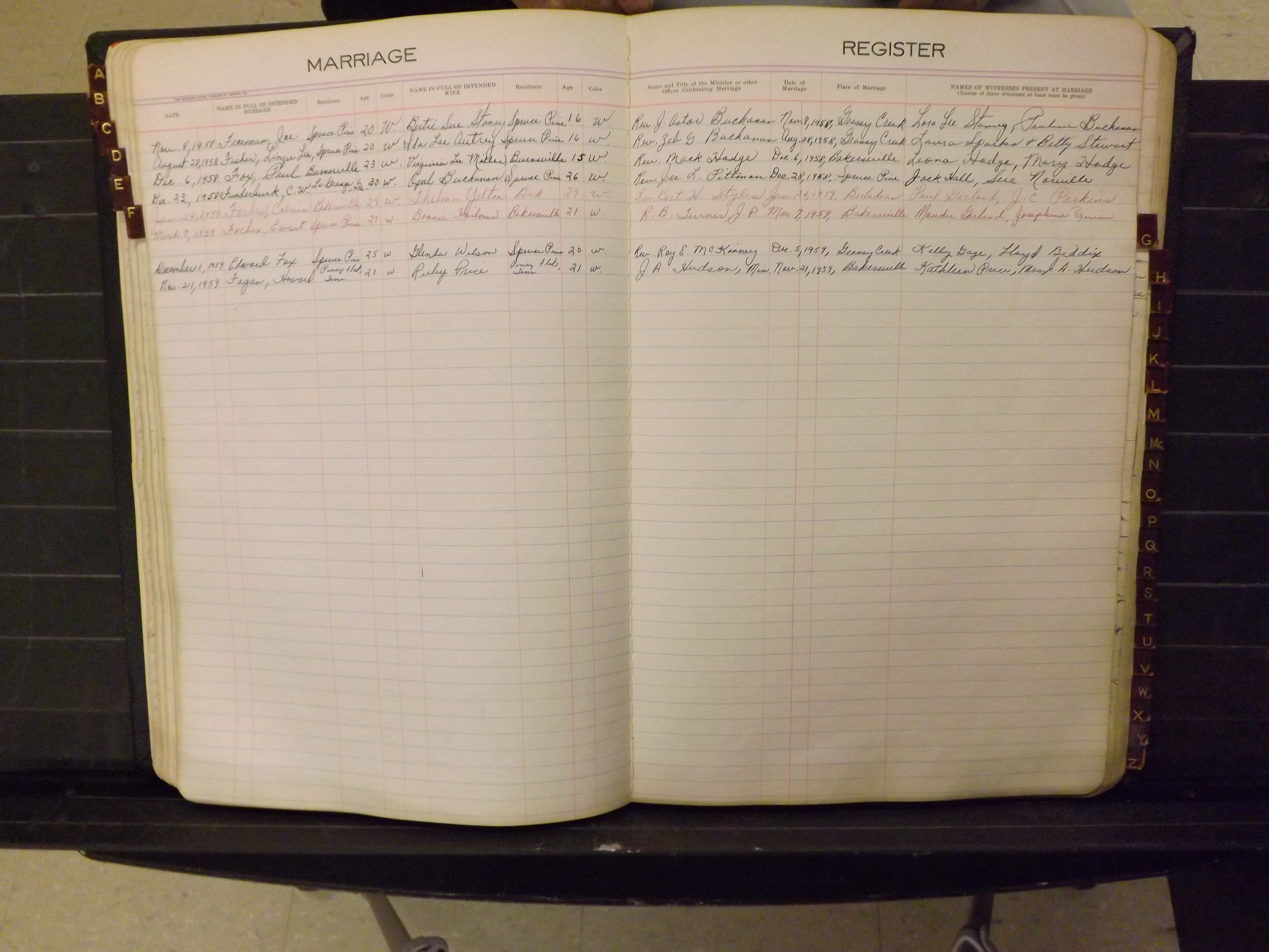 Mitchell Co, NC, Marriages, A-Z, 1935-1959 (126).JPG