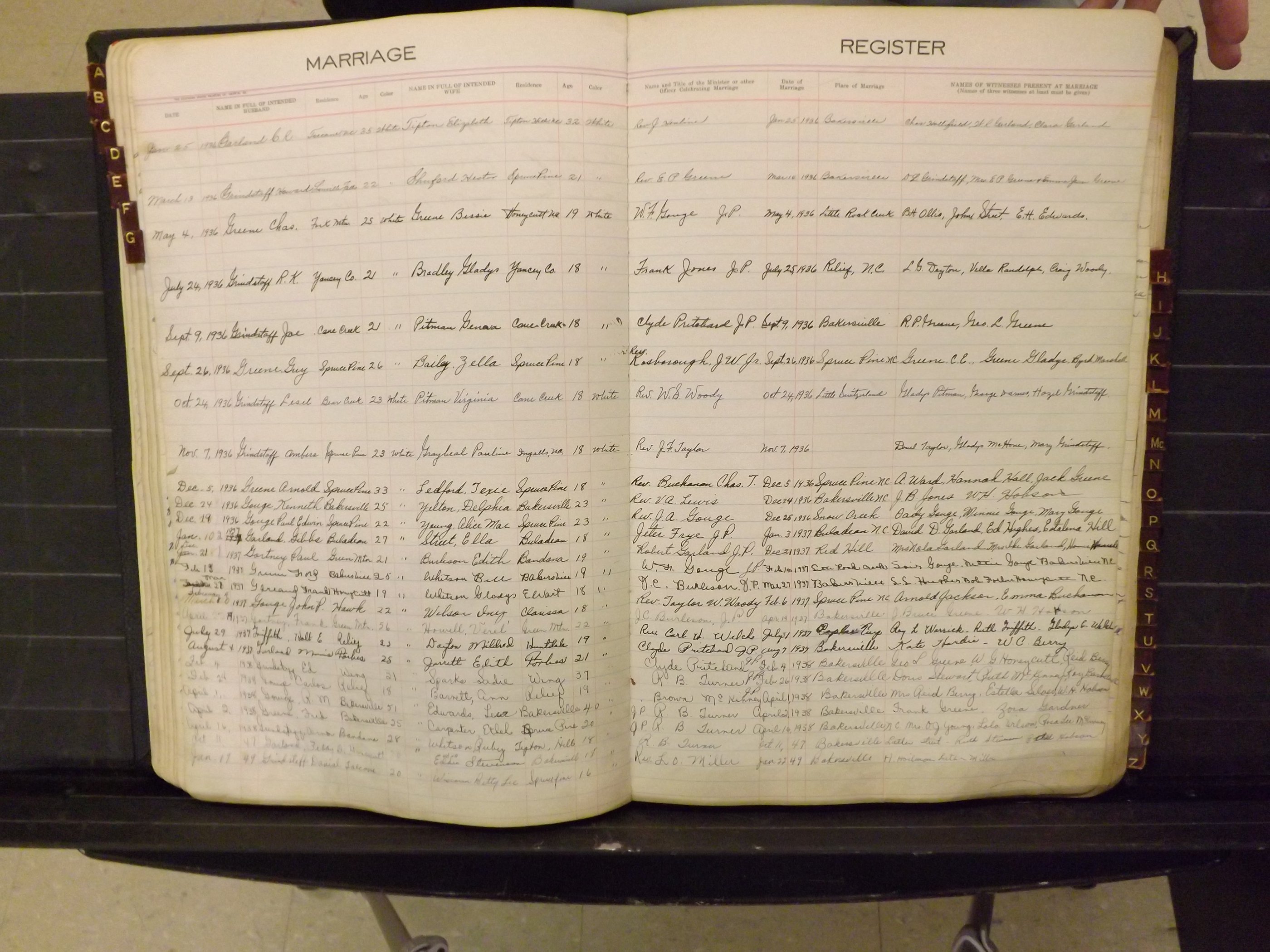 Mitchell Co, NC, Marriages, A-Z, 1935-1959 (128).JPG
