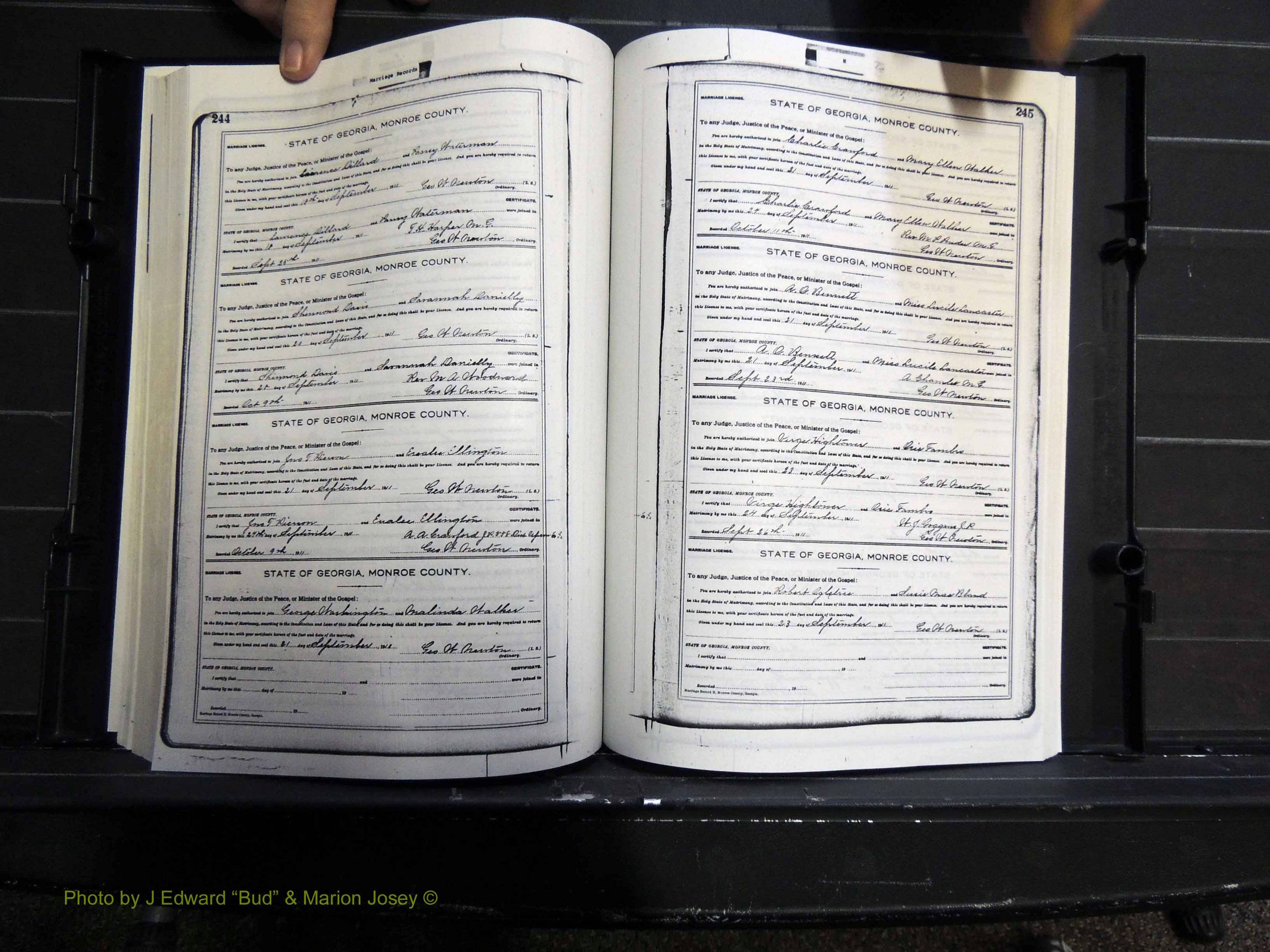 Monroe Co, GA, Marriages, Book H, 1907-1913 pg 244-245.JPG