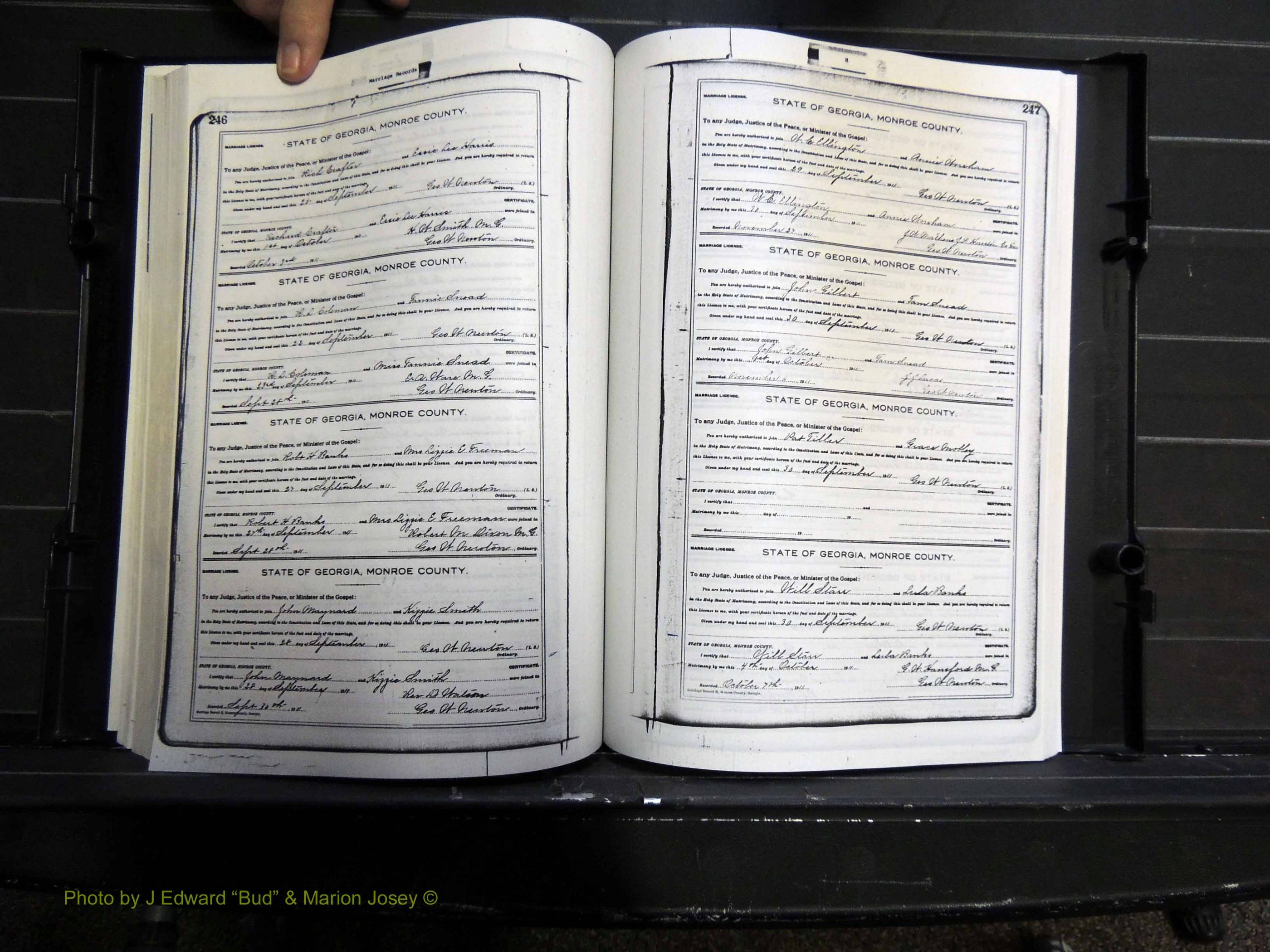 Monroe Co, GA, Marriages, Book H, 1907-1913 pg 246-247.JPG