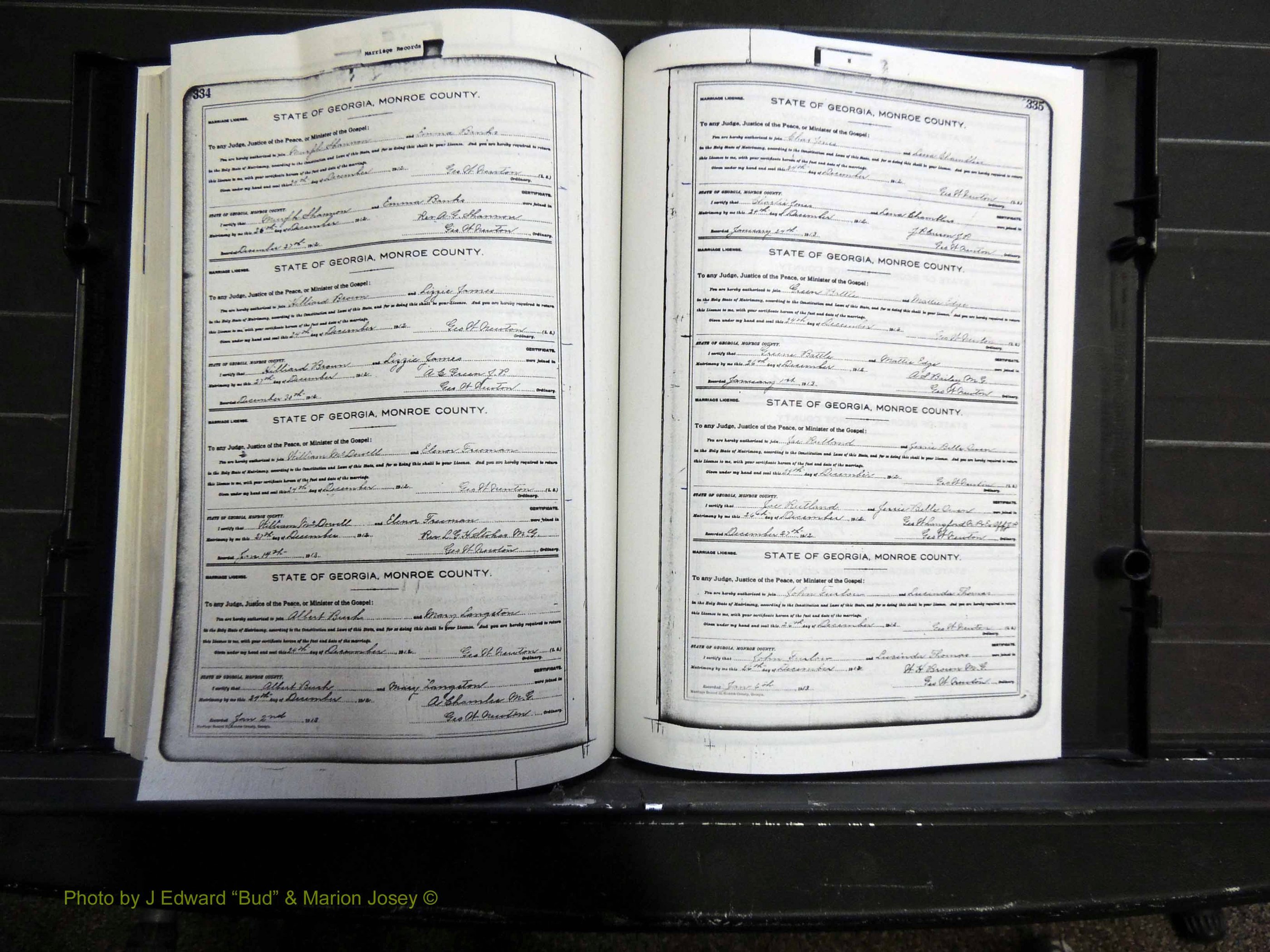 Monroe Co, GA, Marriages, Book H, 1907-1913 pg 334-335.JPG