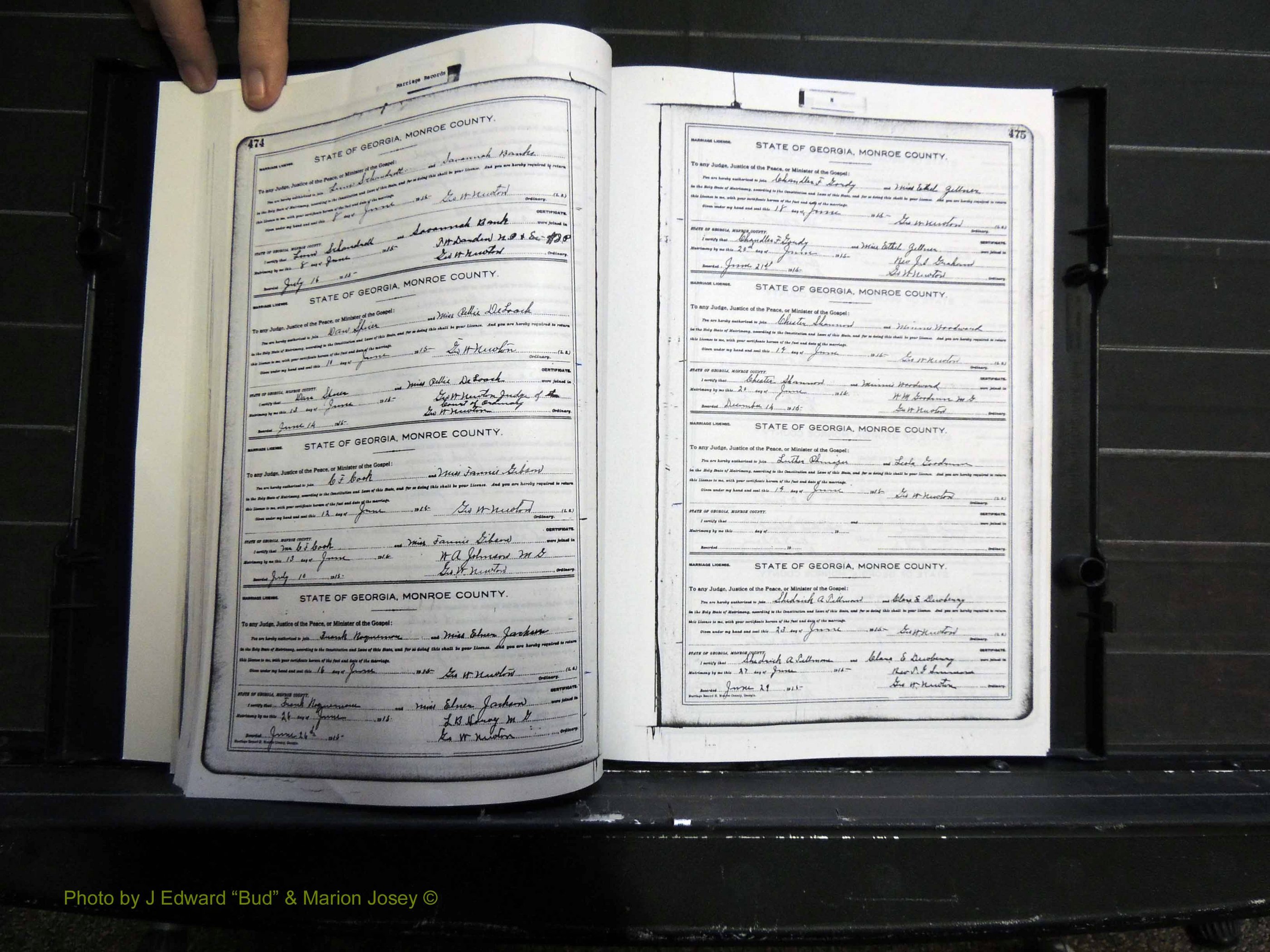 Monroe Co, GA, Marriages, Book H2, 1913-1916 pg 474-475.JPG