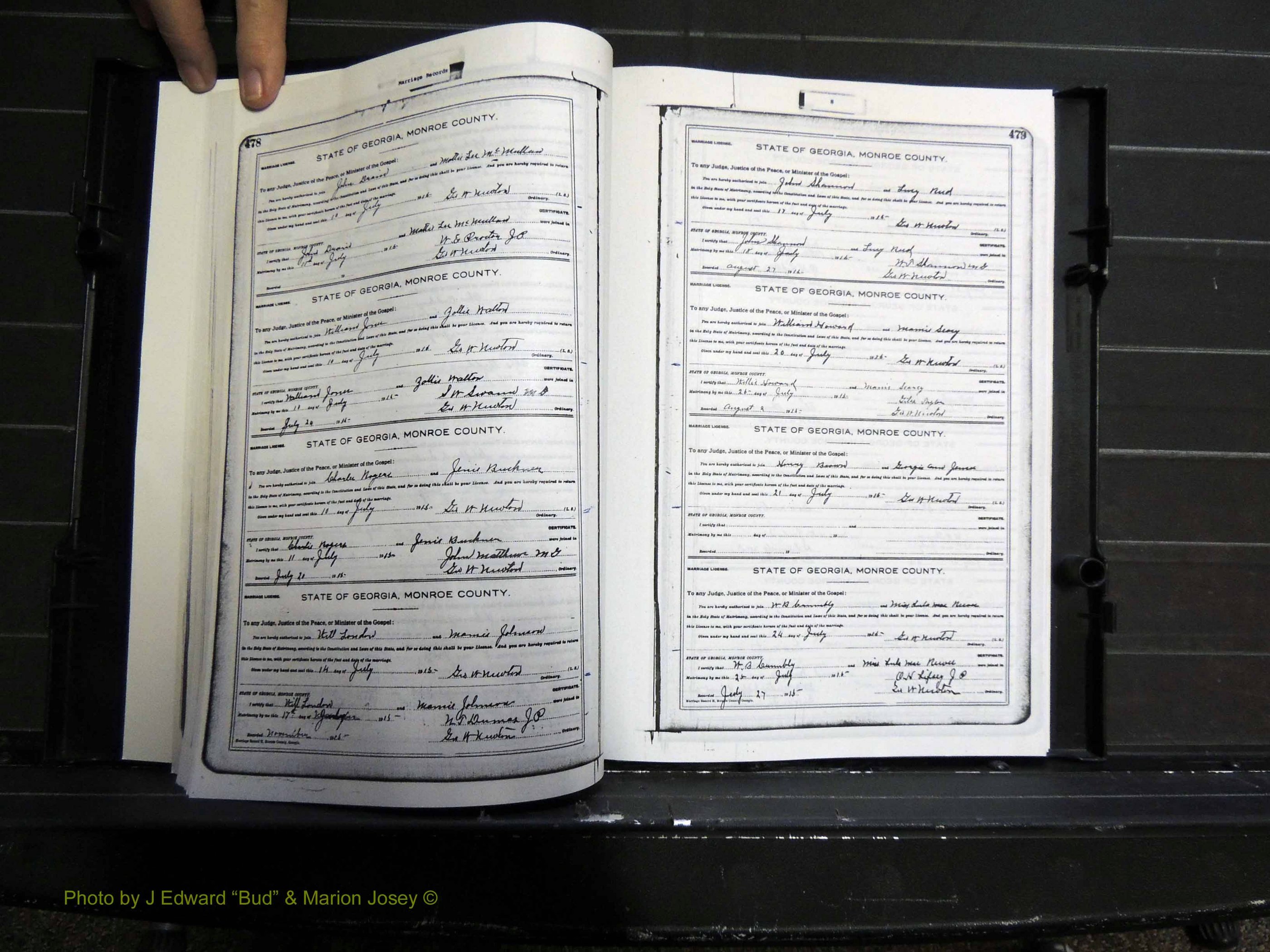 Monroe Co, GA, Marriages, Book H2, 1913-1916 pg 478-479.JPG