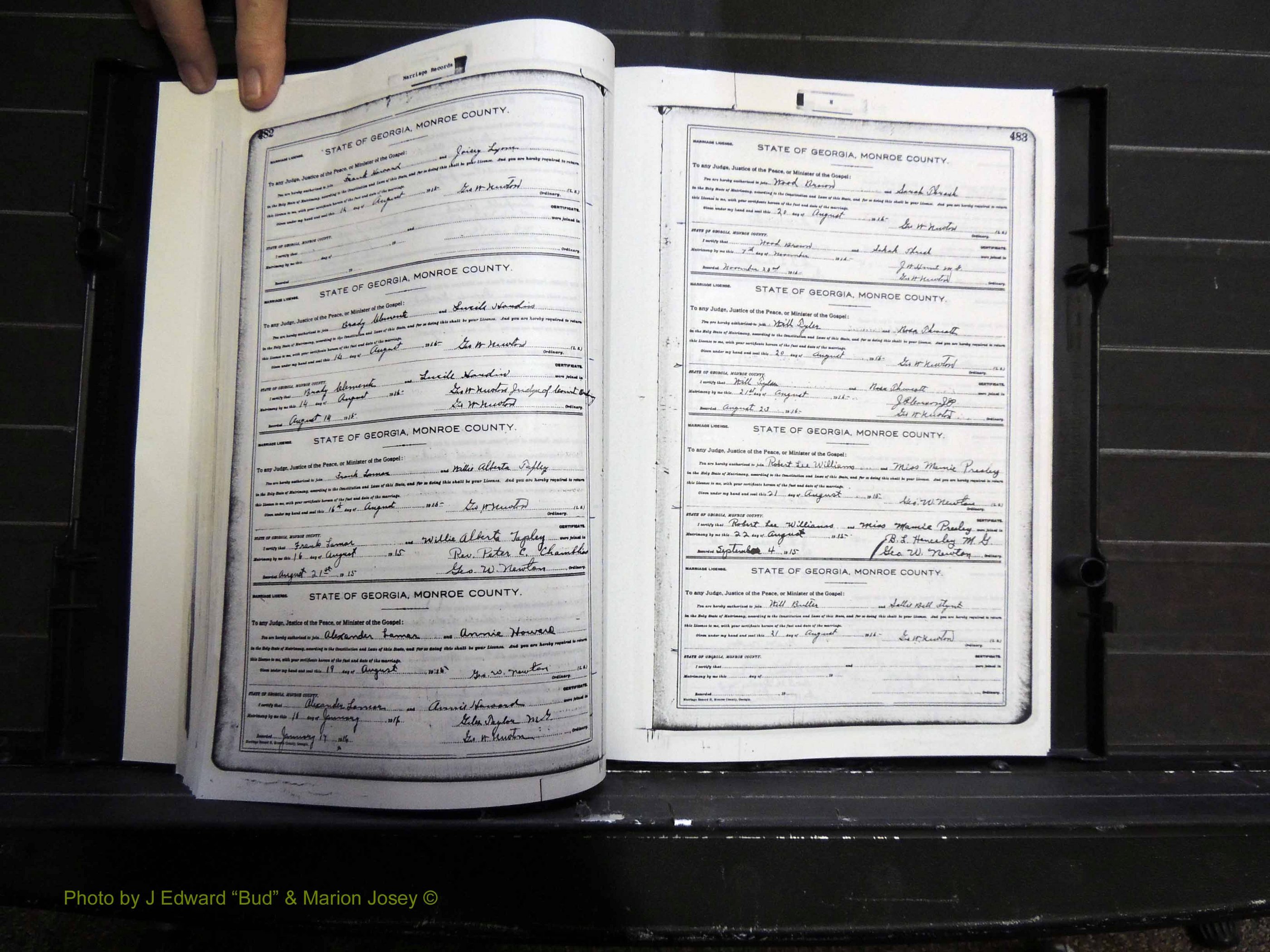 Monroe Co, GA, Marriages, Book H2, 1913-1916 pg 482-483.JPG