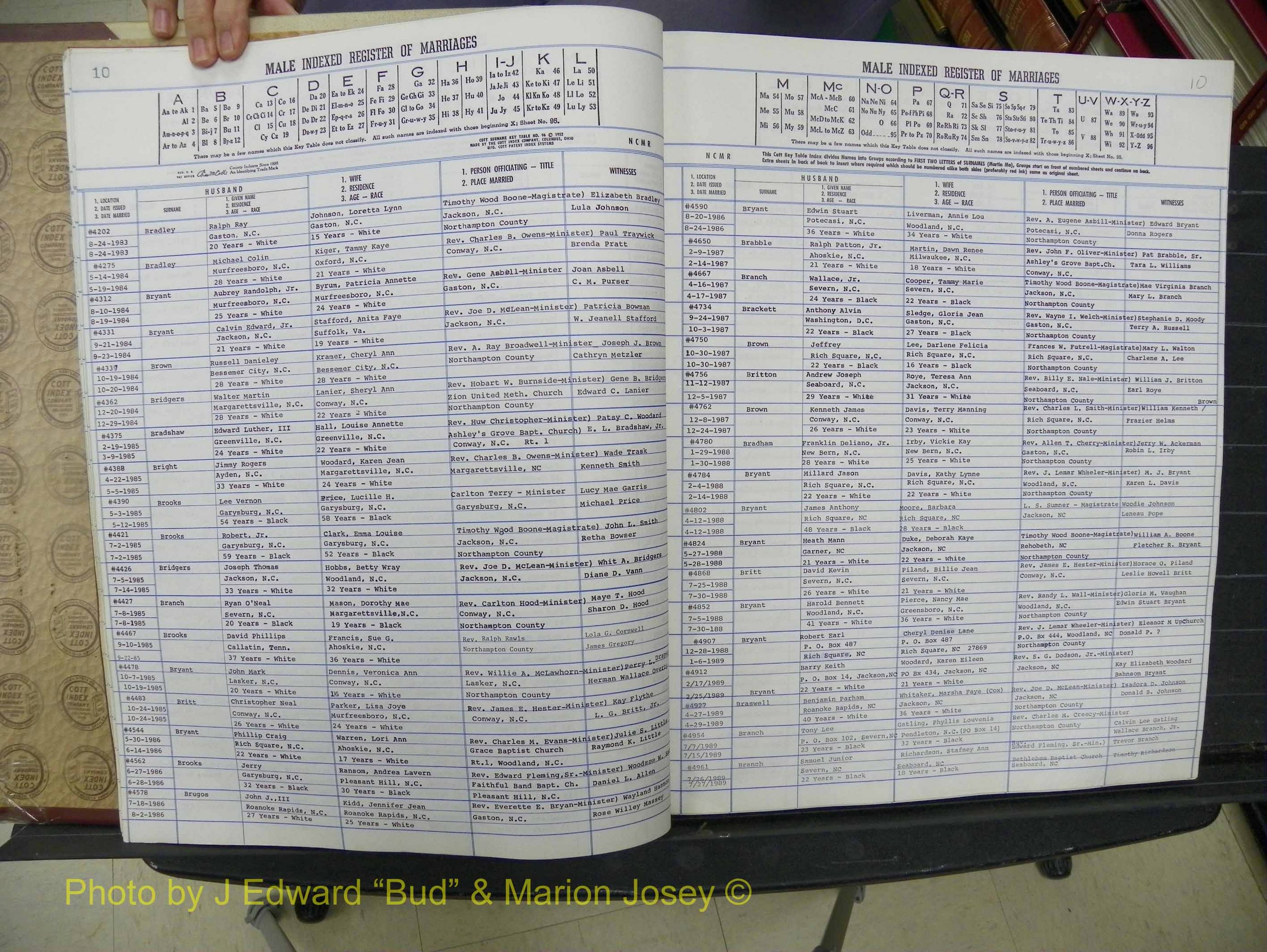 Northampton Marriages, A-Z, 1980-2009 (115).JPG