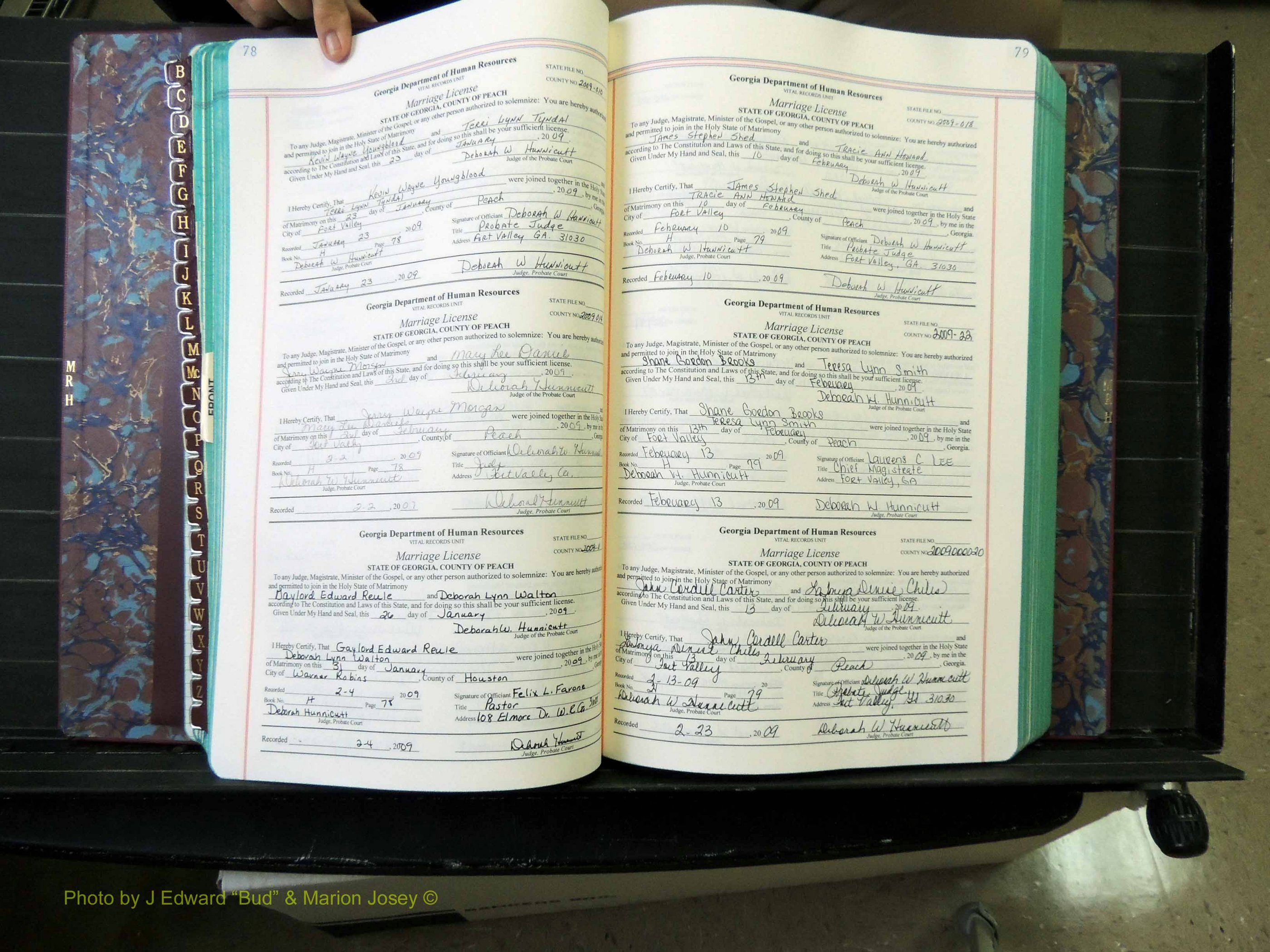 Peach Co, GA, Marriages, Book H, 2007-2013 pg 078-079.JPG
