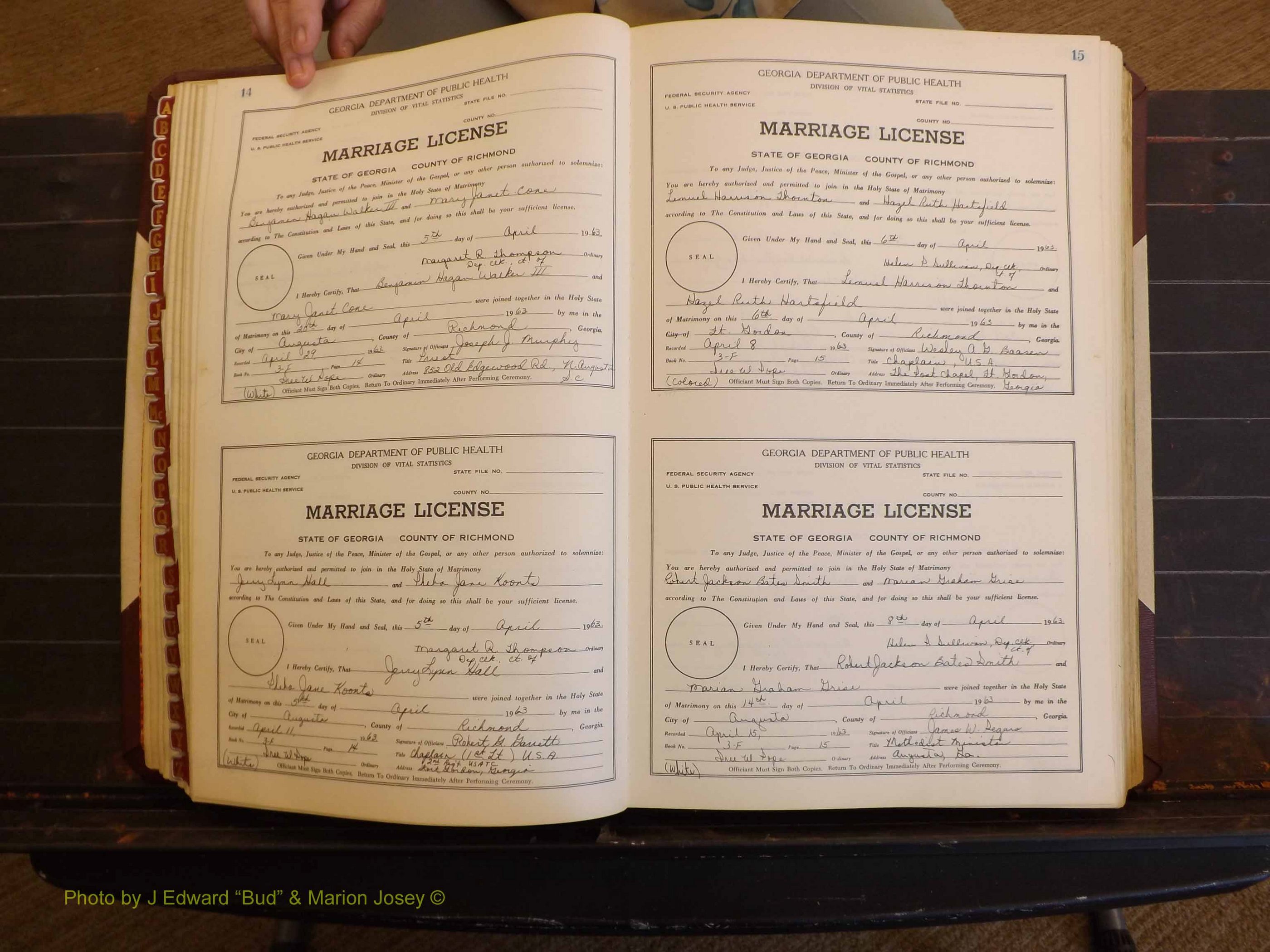 Richmond Marriages, 3F, 1963-1964 P 014-015.JPG