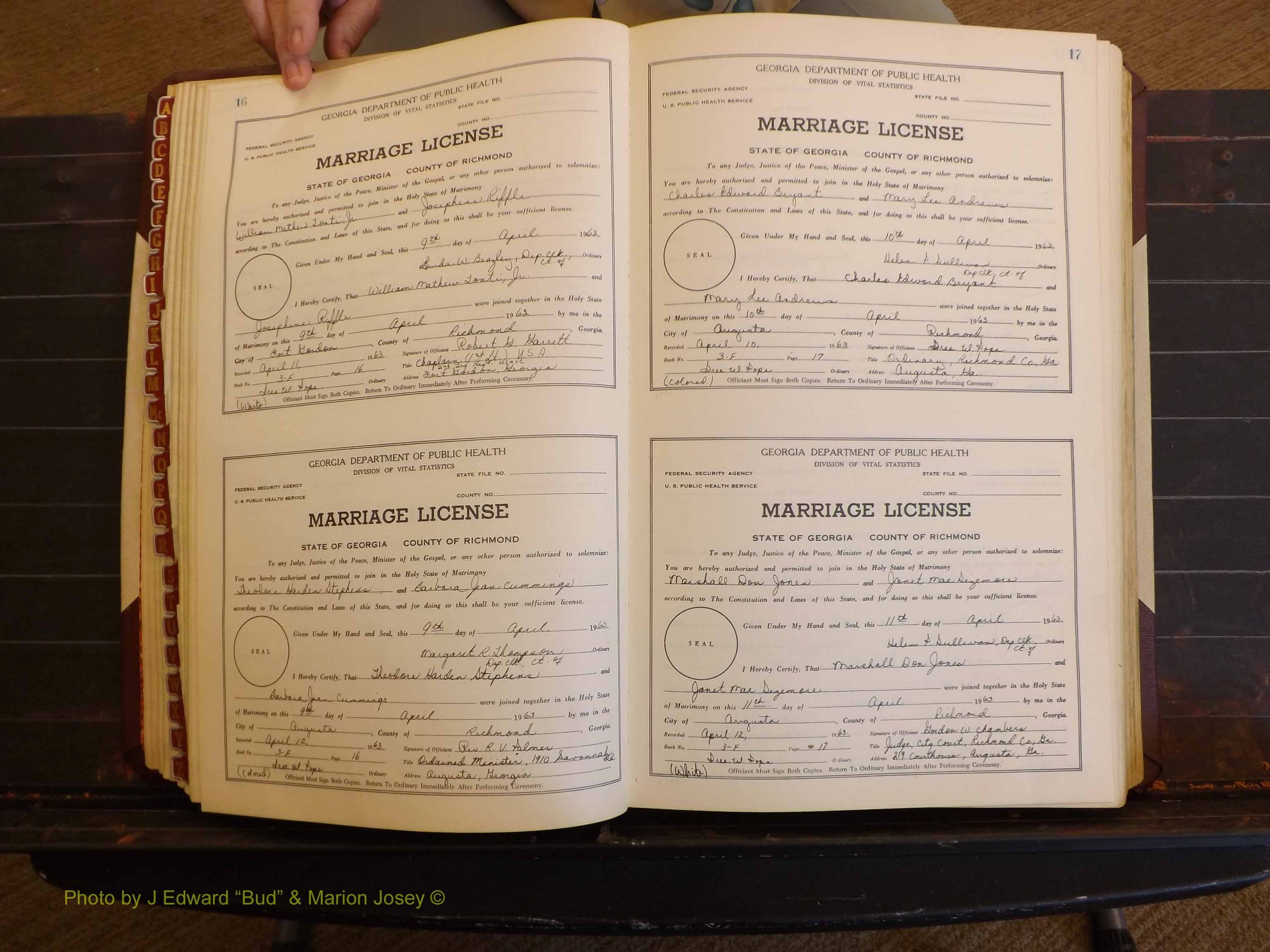 Richmond Marriages, 3F, 1963-1964 P 016-017.JPG