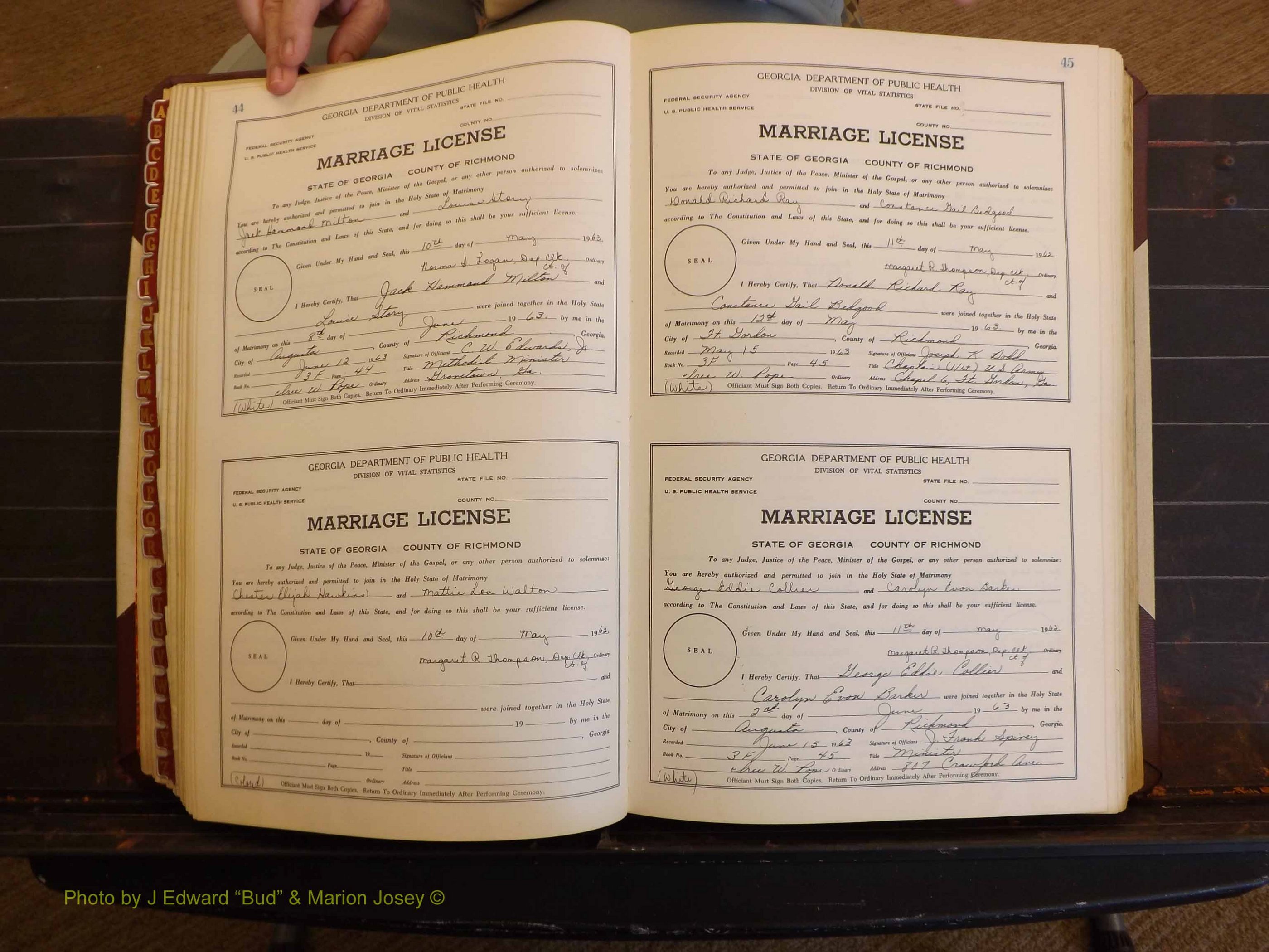 Richmond Marriages, 3F, 1963-1964 P 044-045.JPG