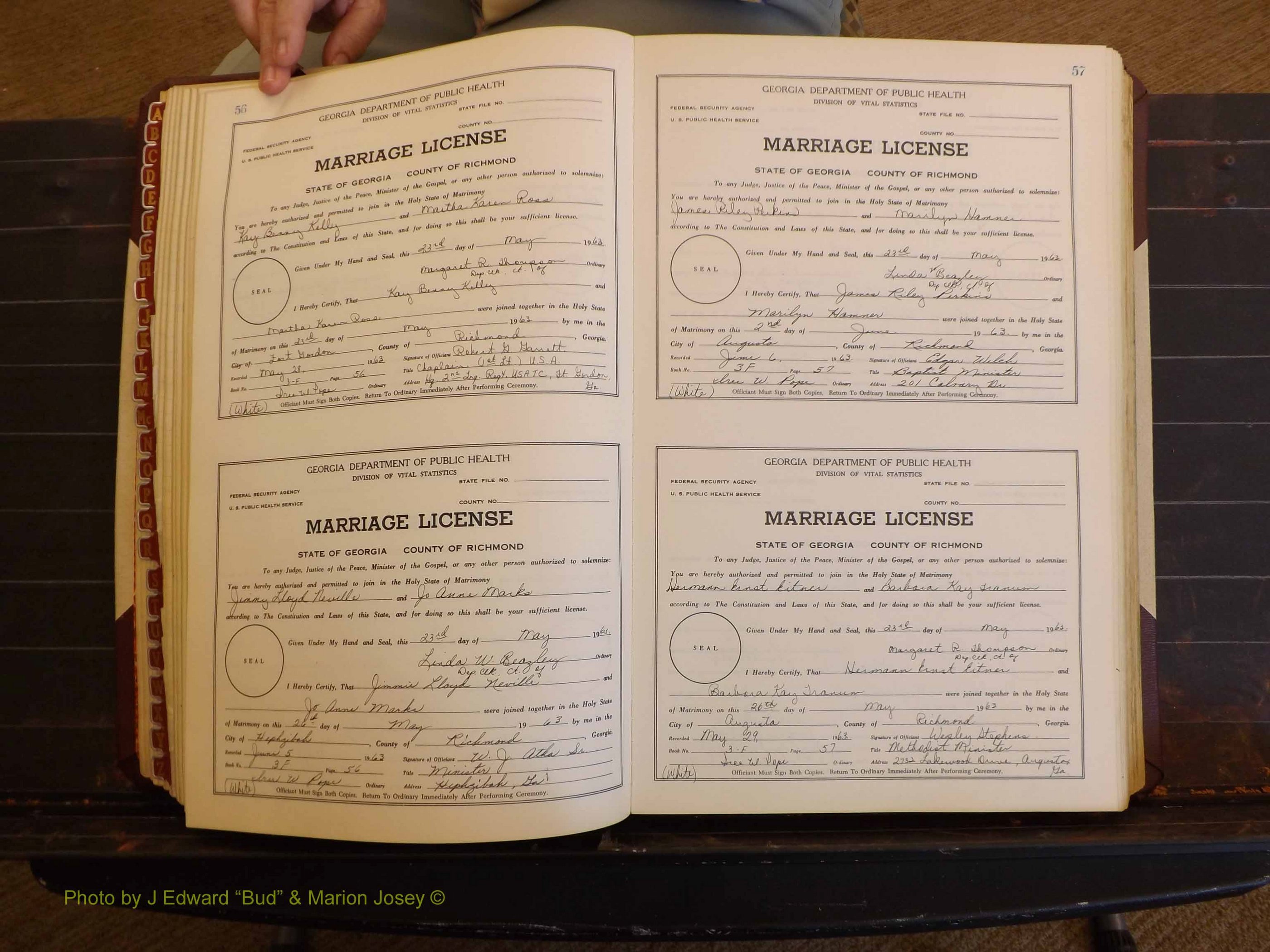 Richmond Marriages, 3F, 1963-1964 P 056-057.JPG