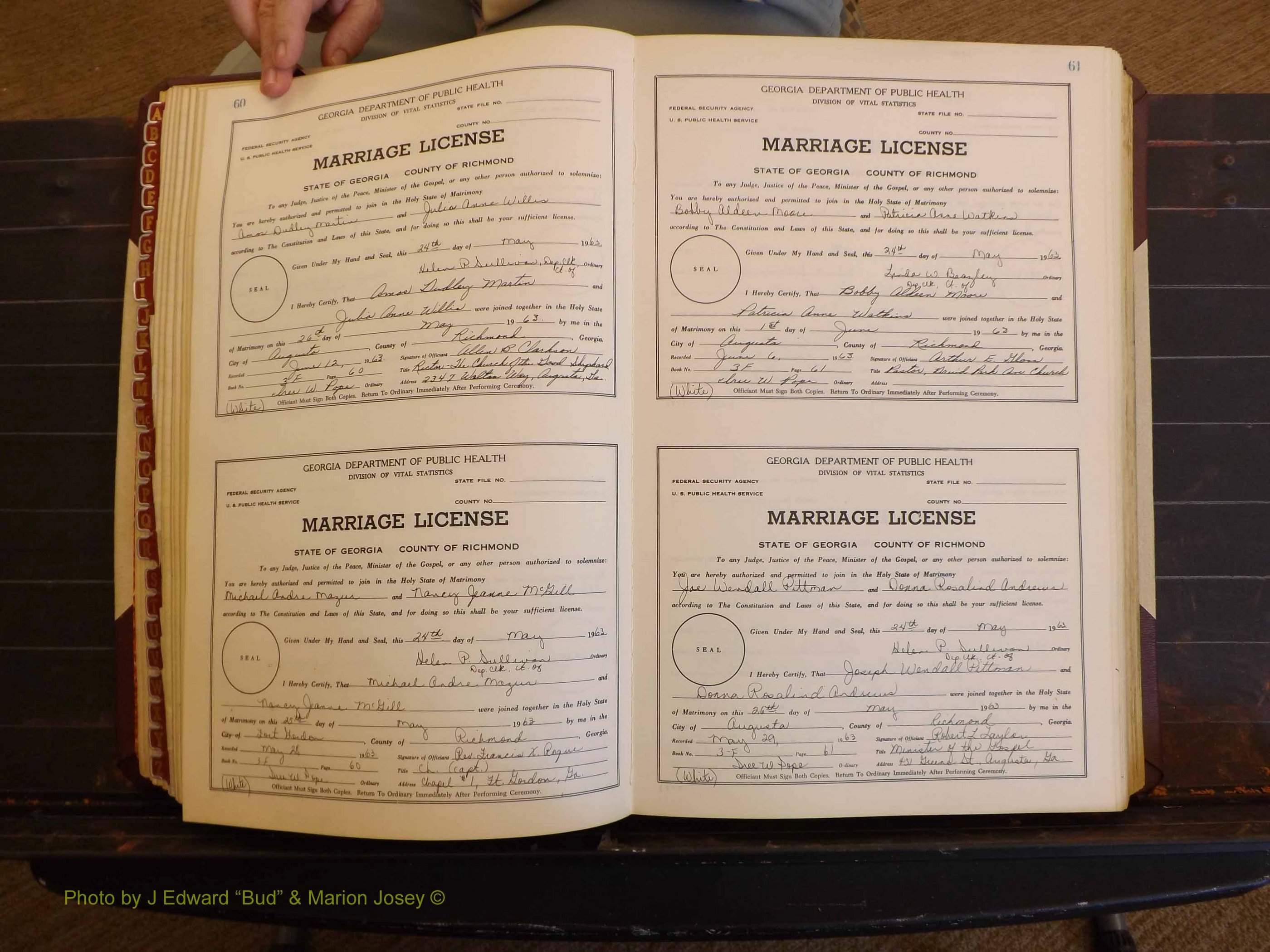 Richmond Marriages, 3F, 1963-1964 P 060-061.JPG