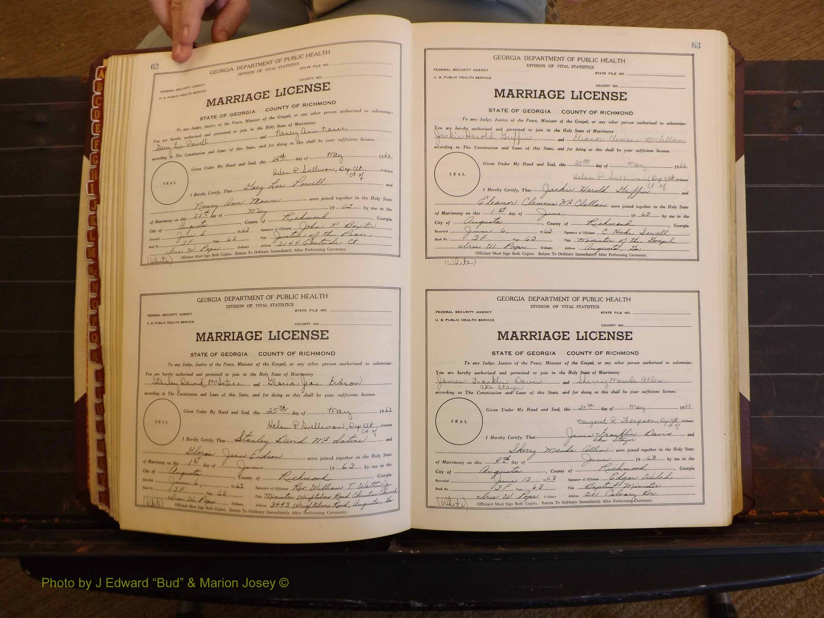 Richmond Marriages, 3F, 1963-1964 P 062-063.JPG