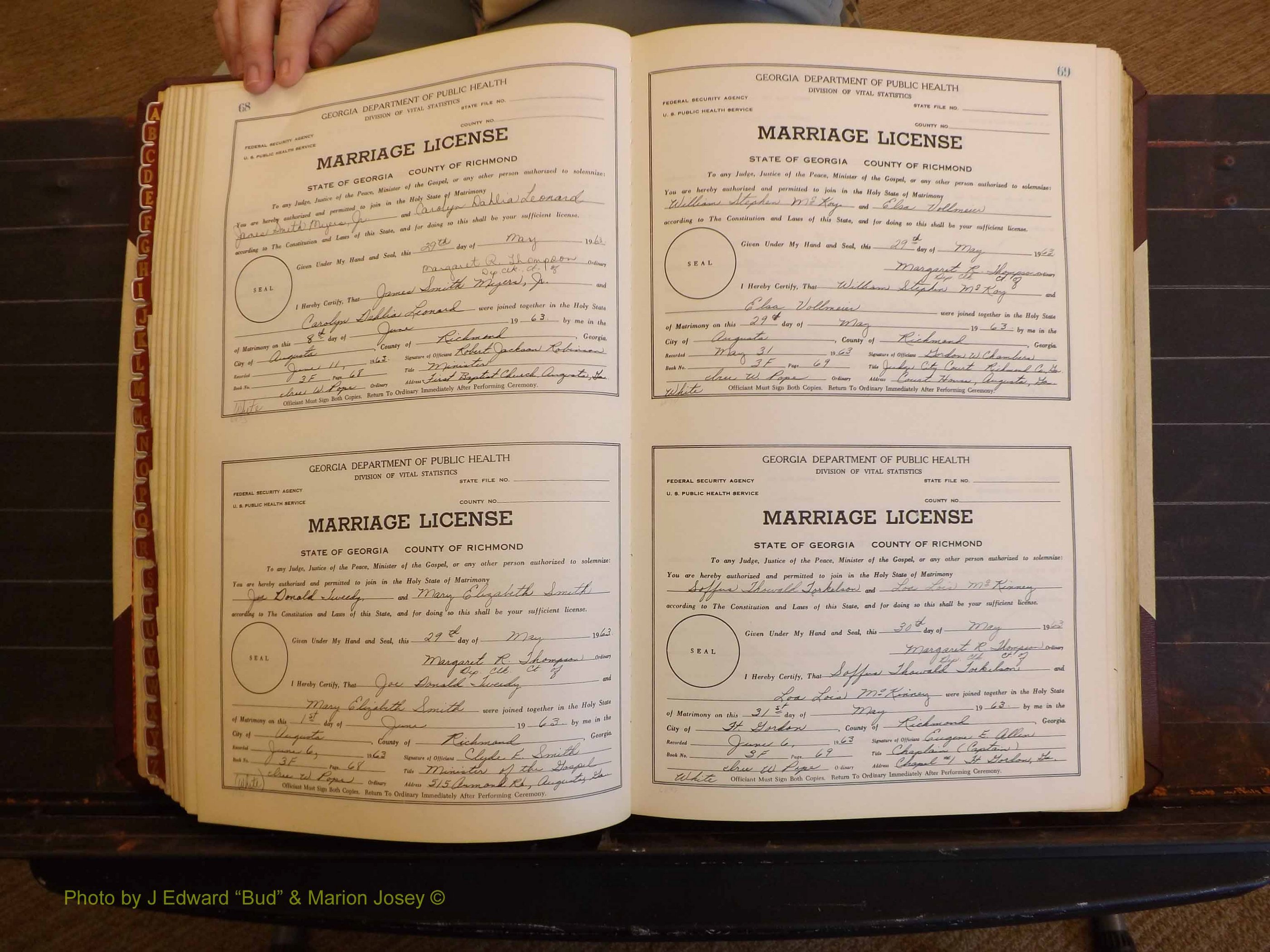 Richmond Marriages, 3F, 1963-1964 P 068-069.JPG