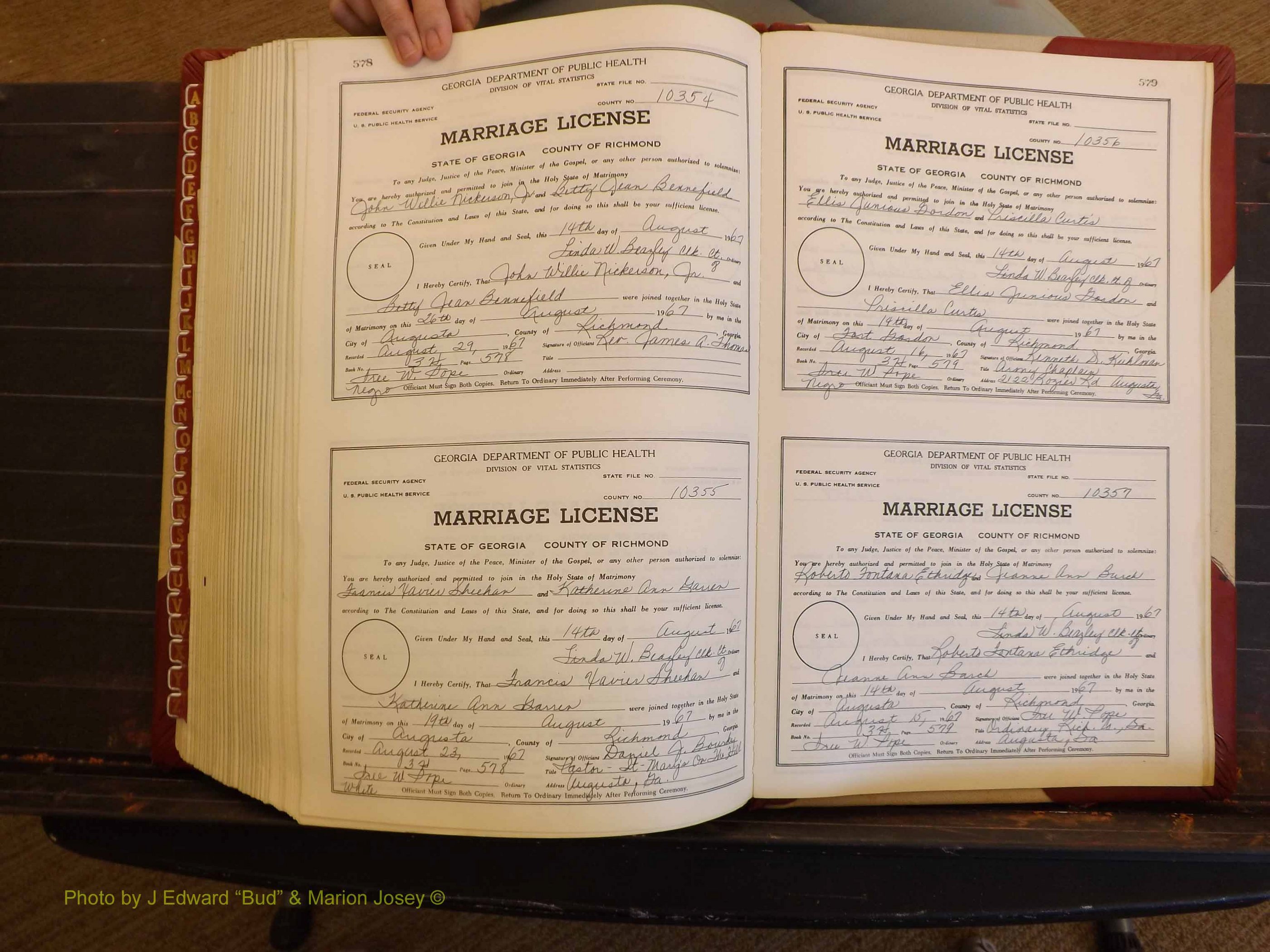 Richmond Marriages, 3H, 1966-1967 P 578-579.JPG