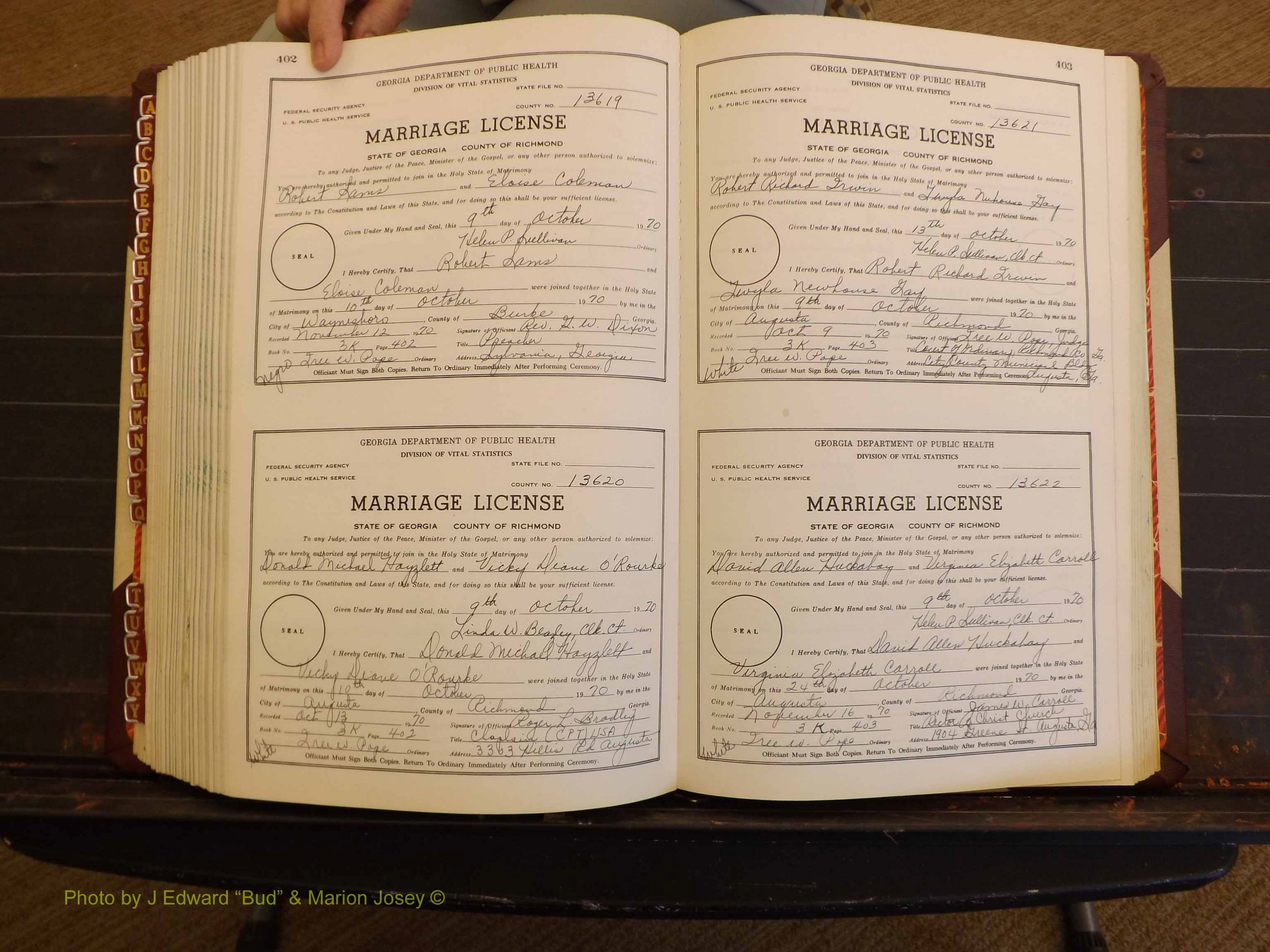Richmond Marriages, 3K, 1970-1971 P 402-403.JPG