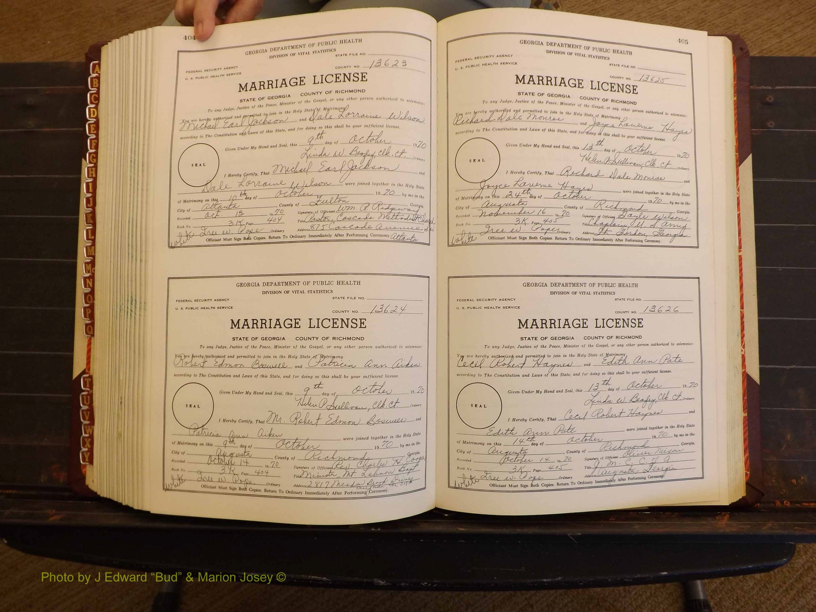 Richmond Marriages, 3K, 1970-1971 P 404-405.JPG