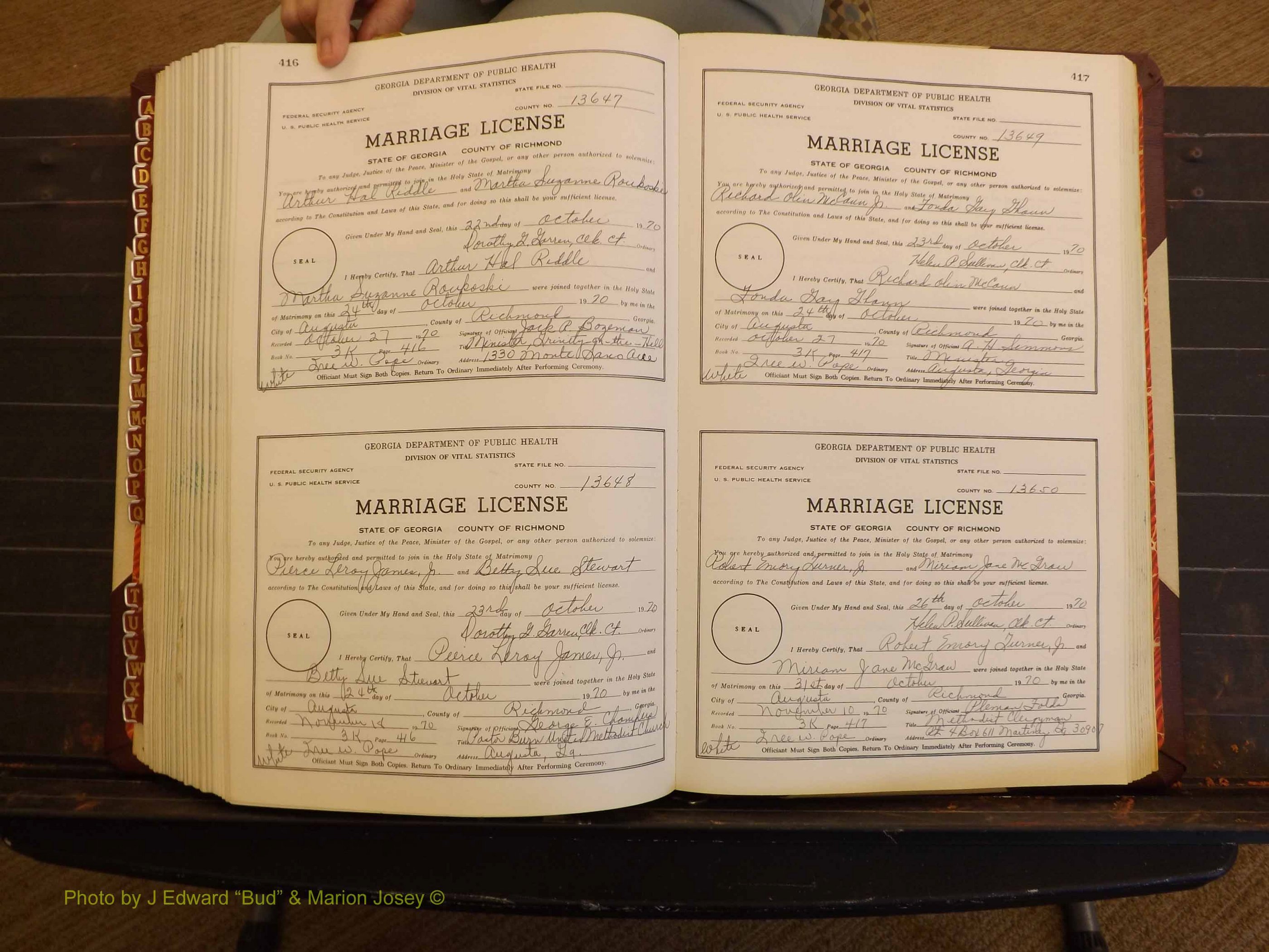 Richmond Marriages, 3K, 1970-1971 P 416-417.JPG