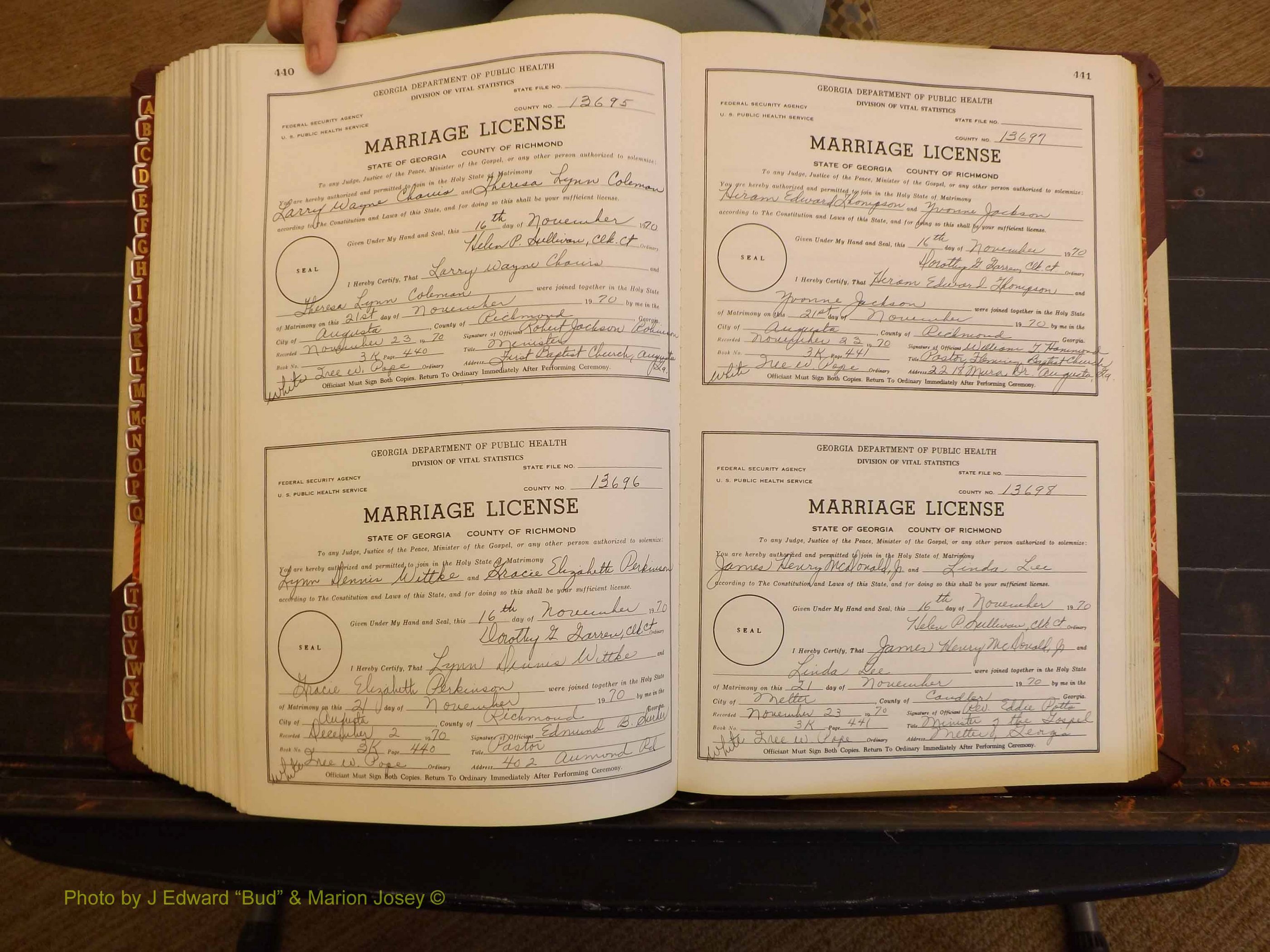 Richmond Marriages, 3K, 1970-1971 P 440-441.JPG