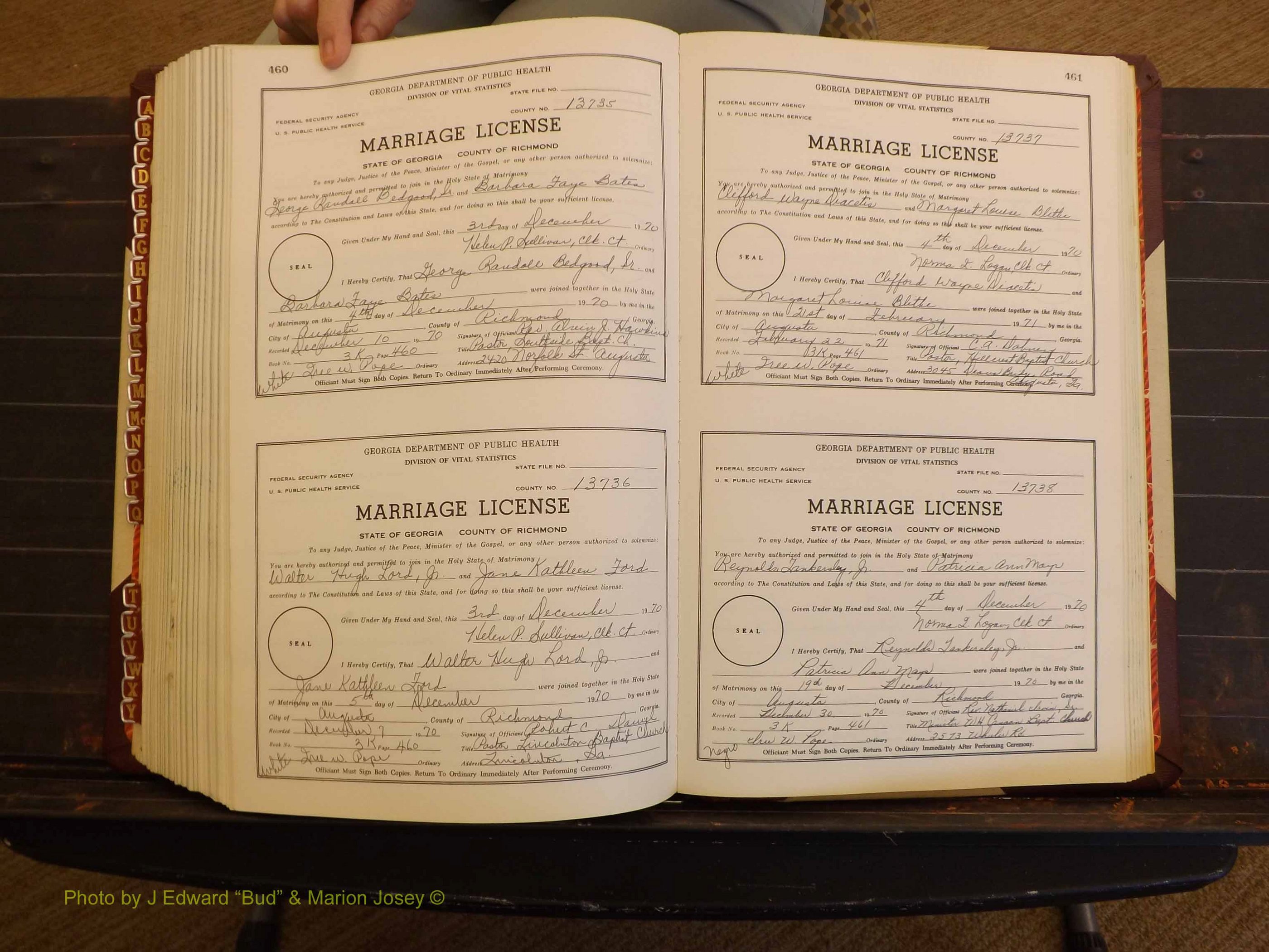 Richmond Marriages, 3K, 1970-1971 P 460-461.JPG