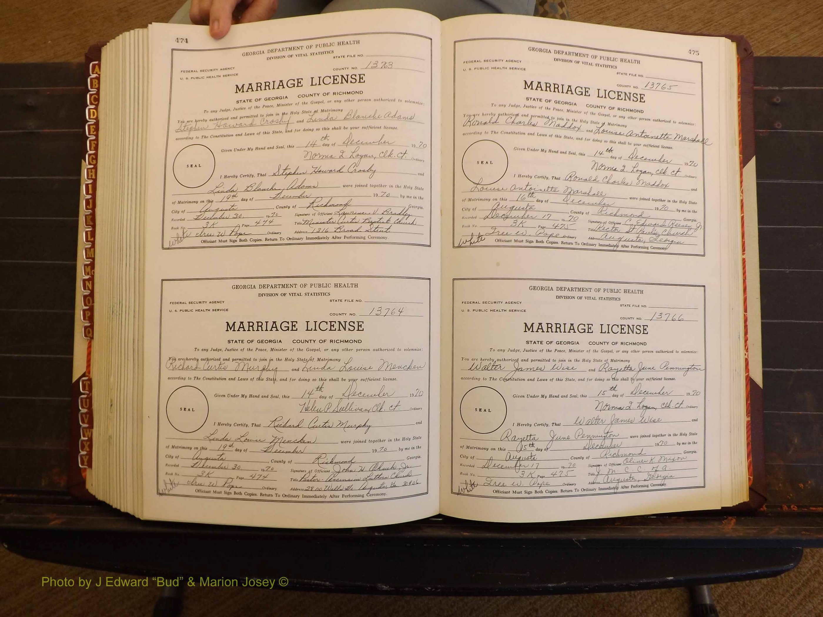 Richmond Marriages, 3K, 1970-1971 P 474-475.JPG