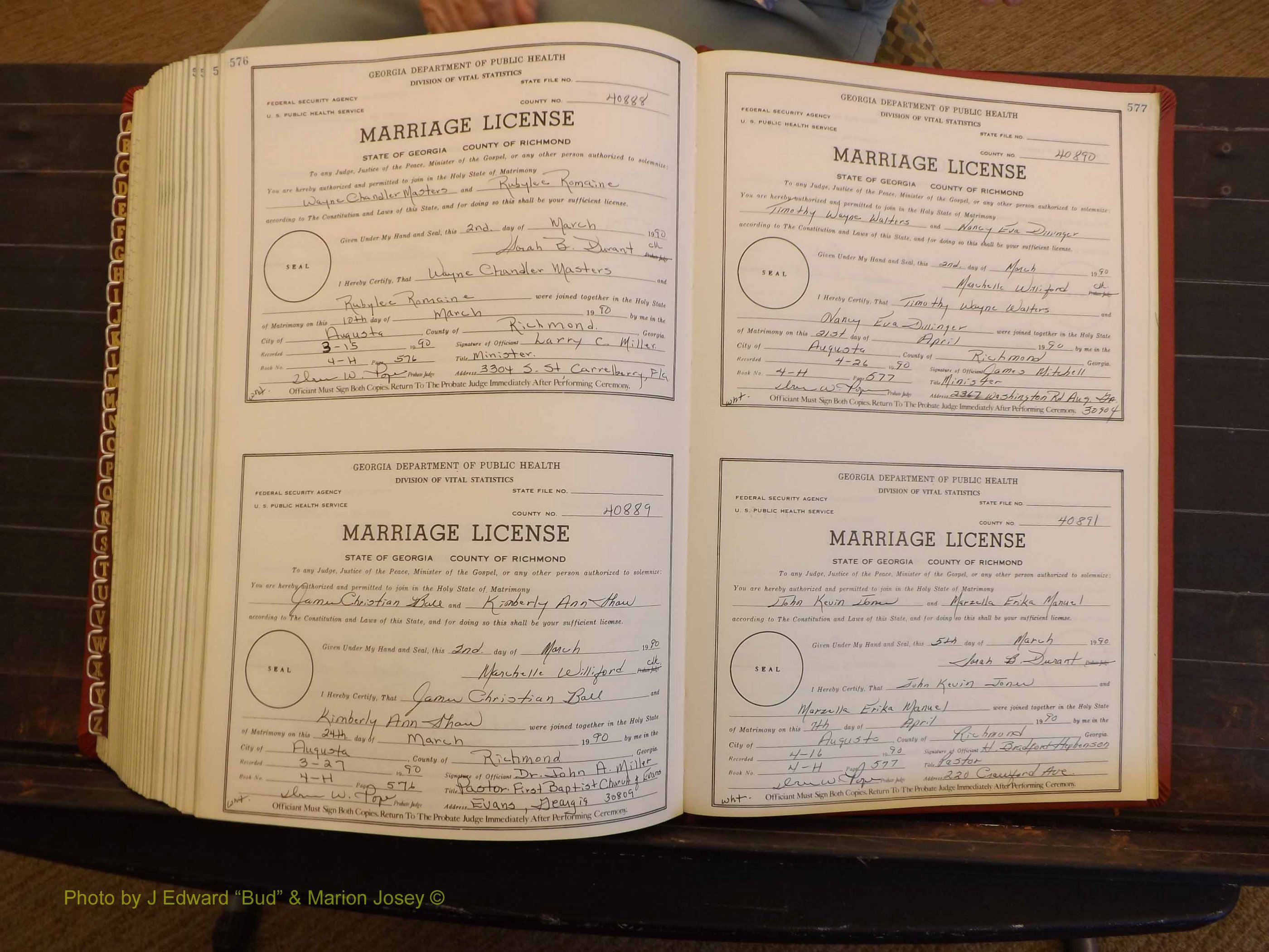 Richmond Marriages, 4H, 1989-1990 P 576-577.JPG