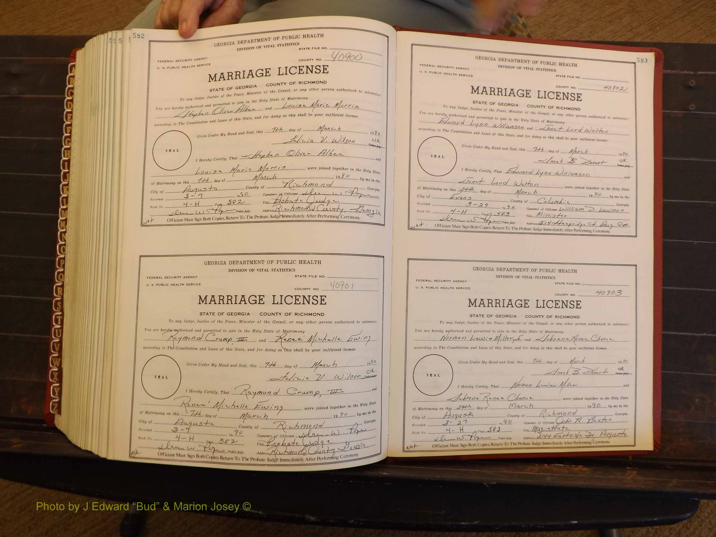 Richmond Marriages, 4H, 1989-1990 P 582-583.JPG