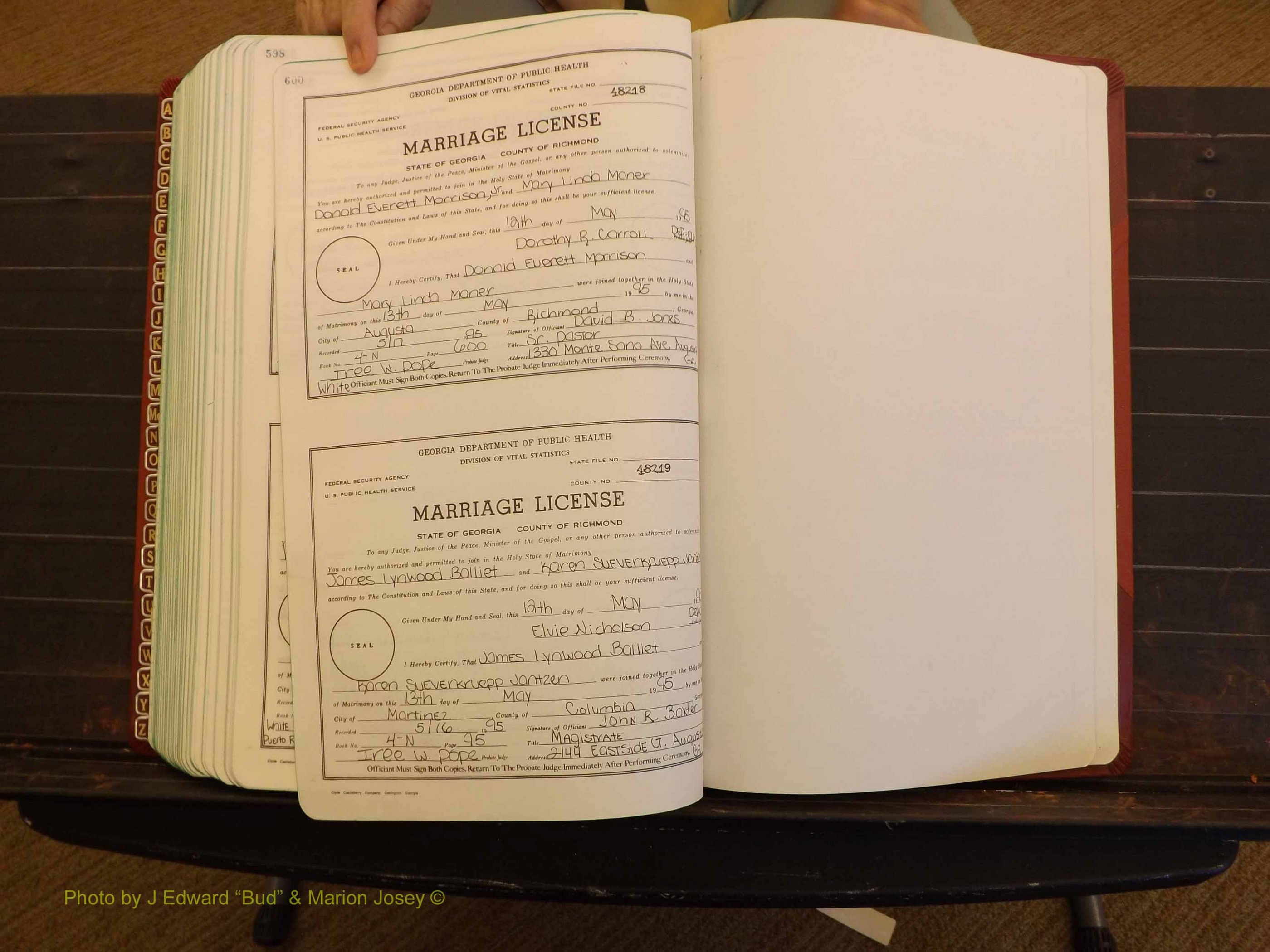 Richmond Marriages, 4N, 1994-1995 P 600.JPG