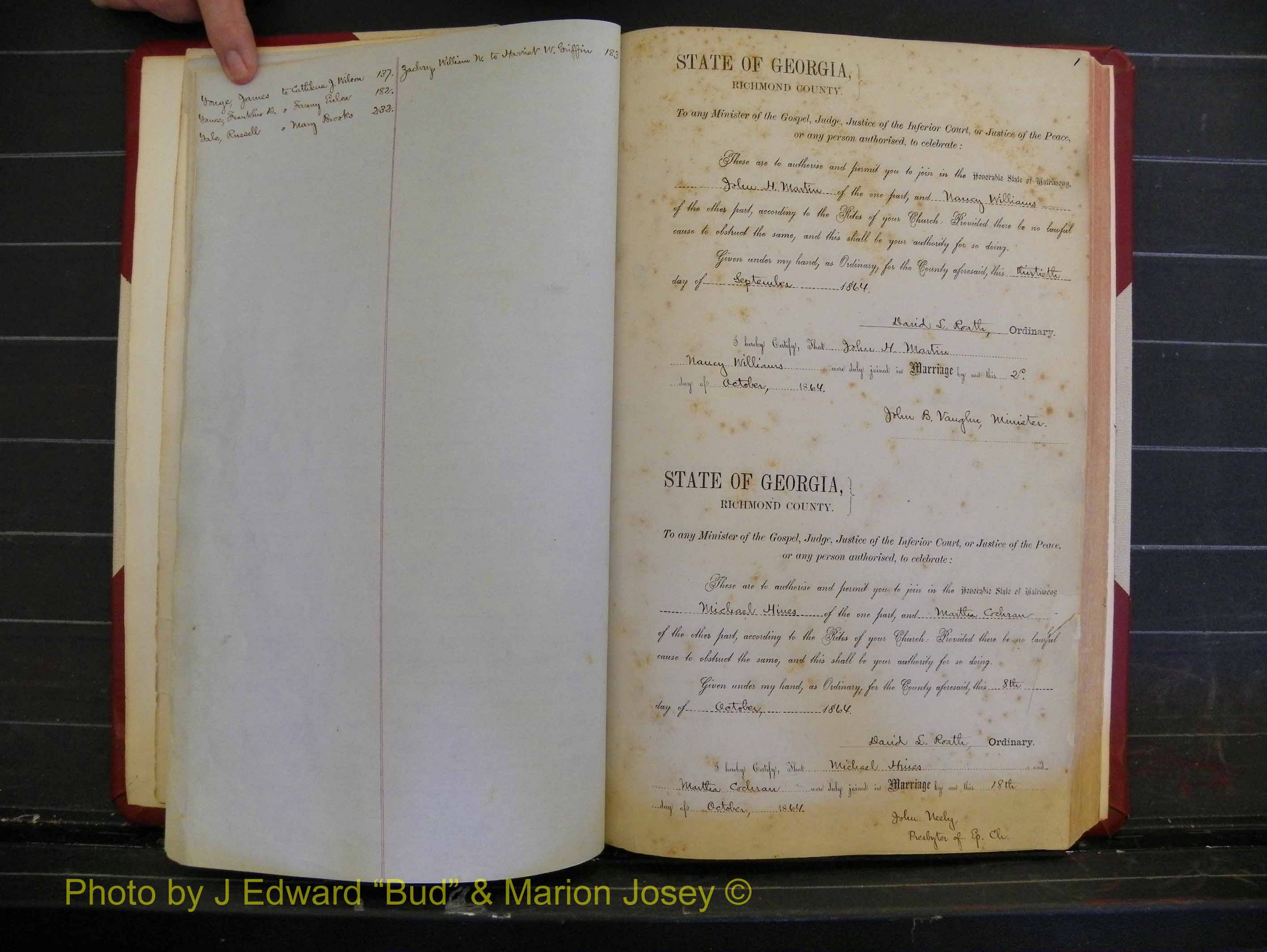 Richmond Marriages, Book E, 1861-1867 Index - P 001.JPG