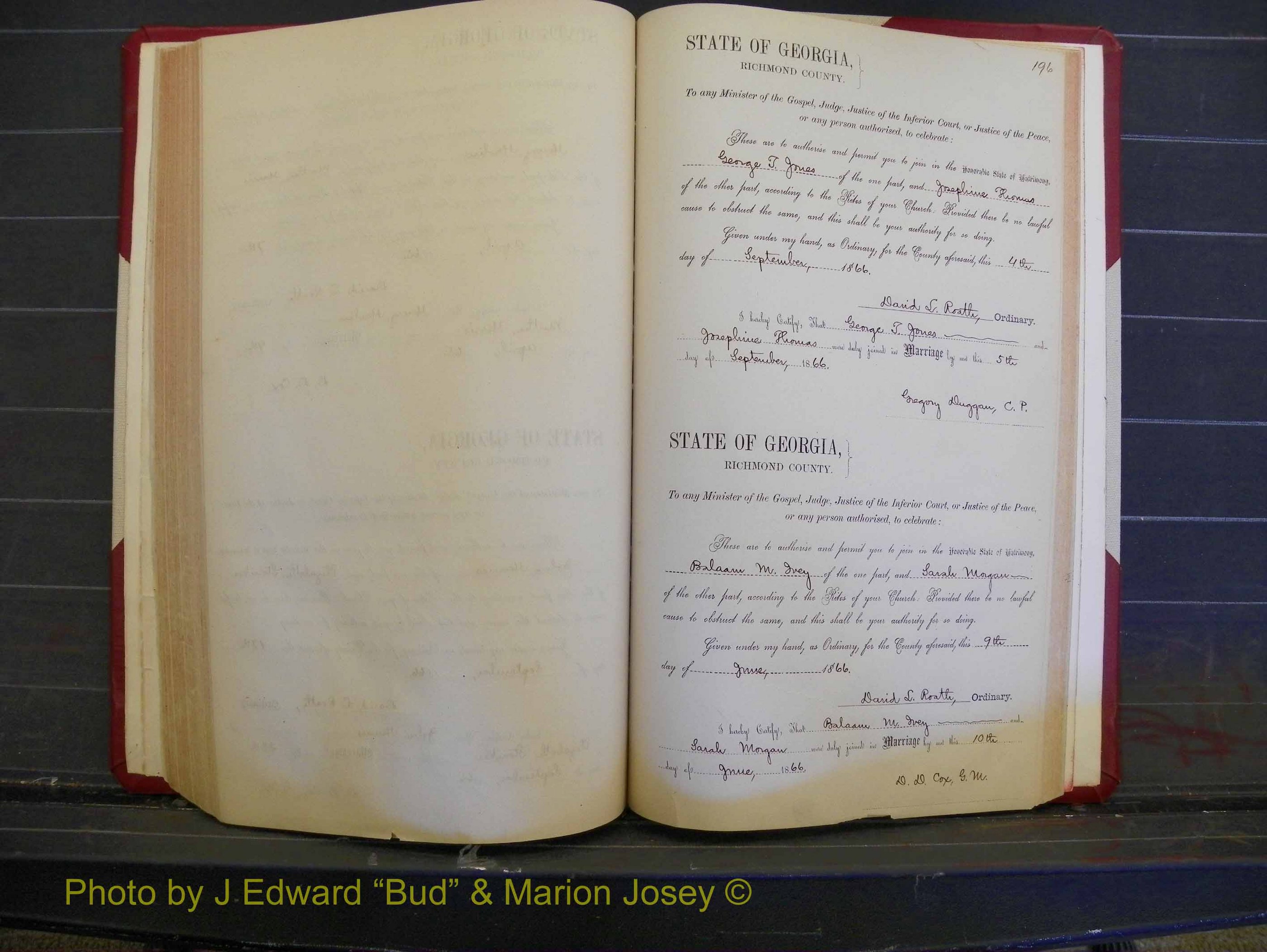 Richmond Marriages, Book E, 1861-1867 P 196.JPG