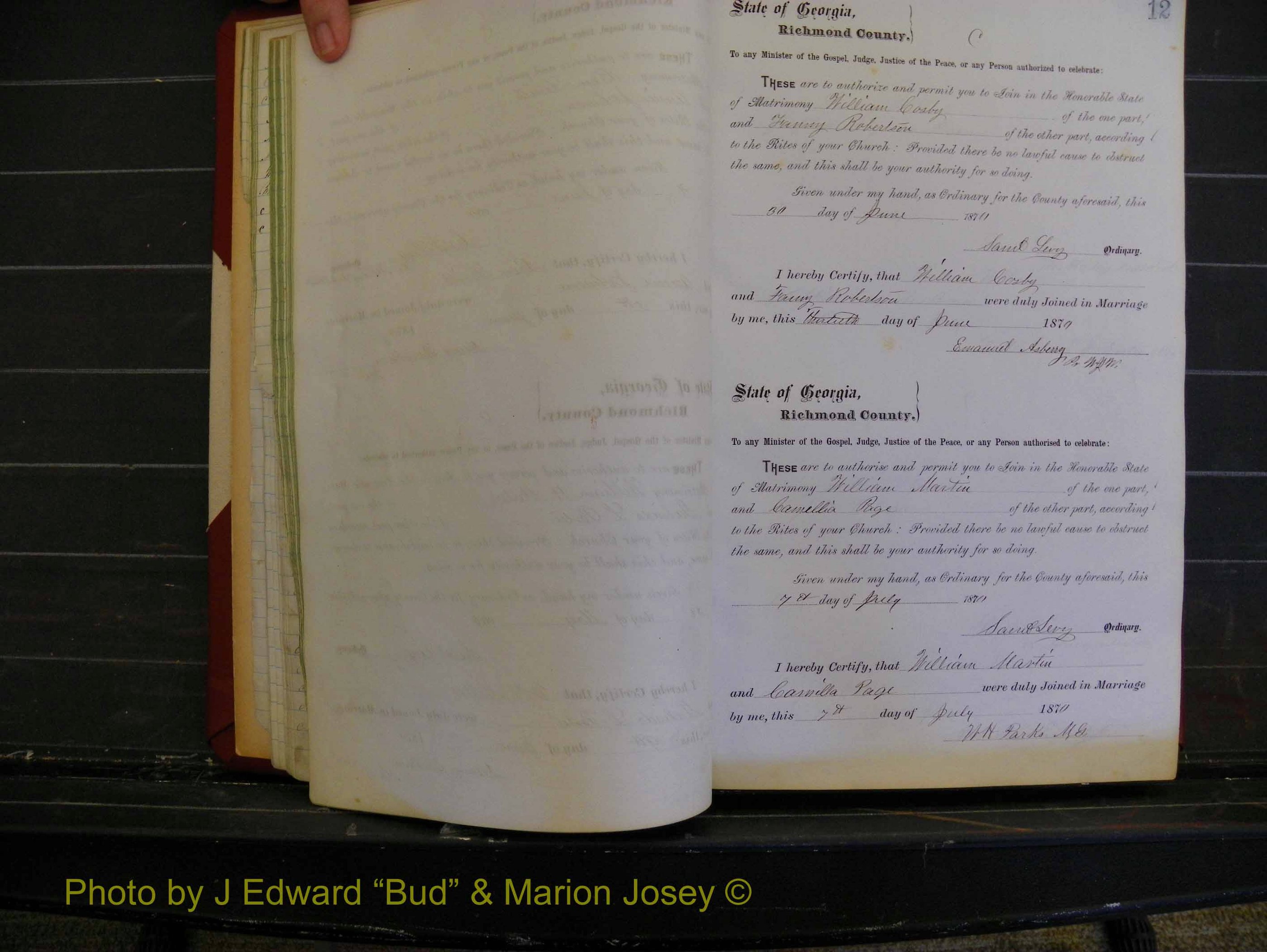 Richmond Marriages, Book G, 1860-1872 P 012.JPG