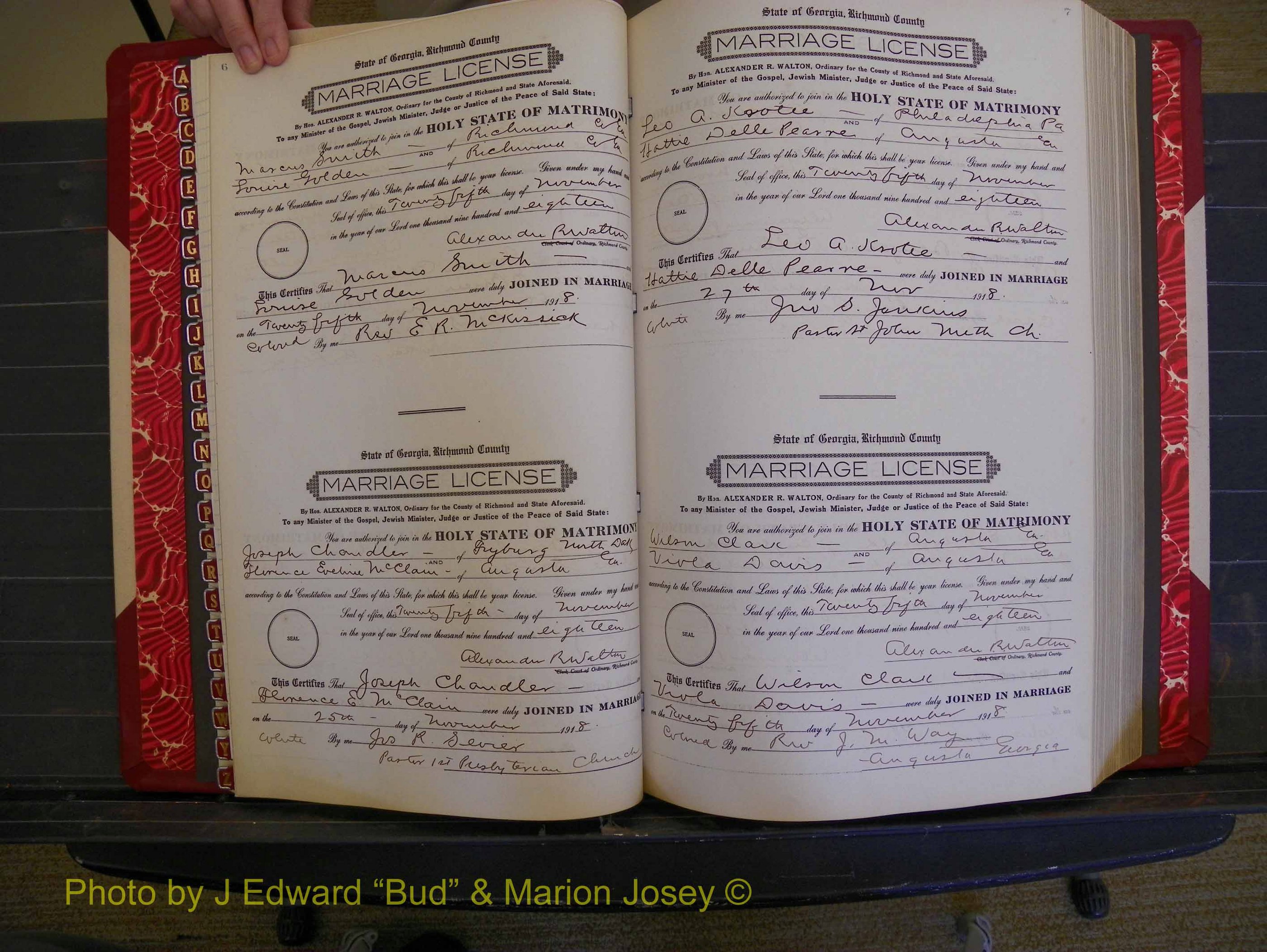 Richmond Marriages, Book MM, 1918-1919 P 006-007.JPG