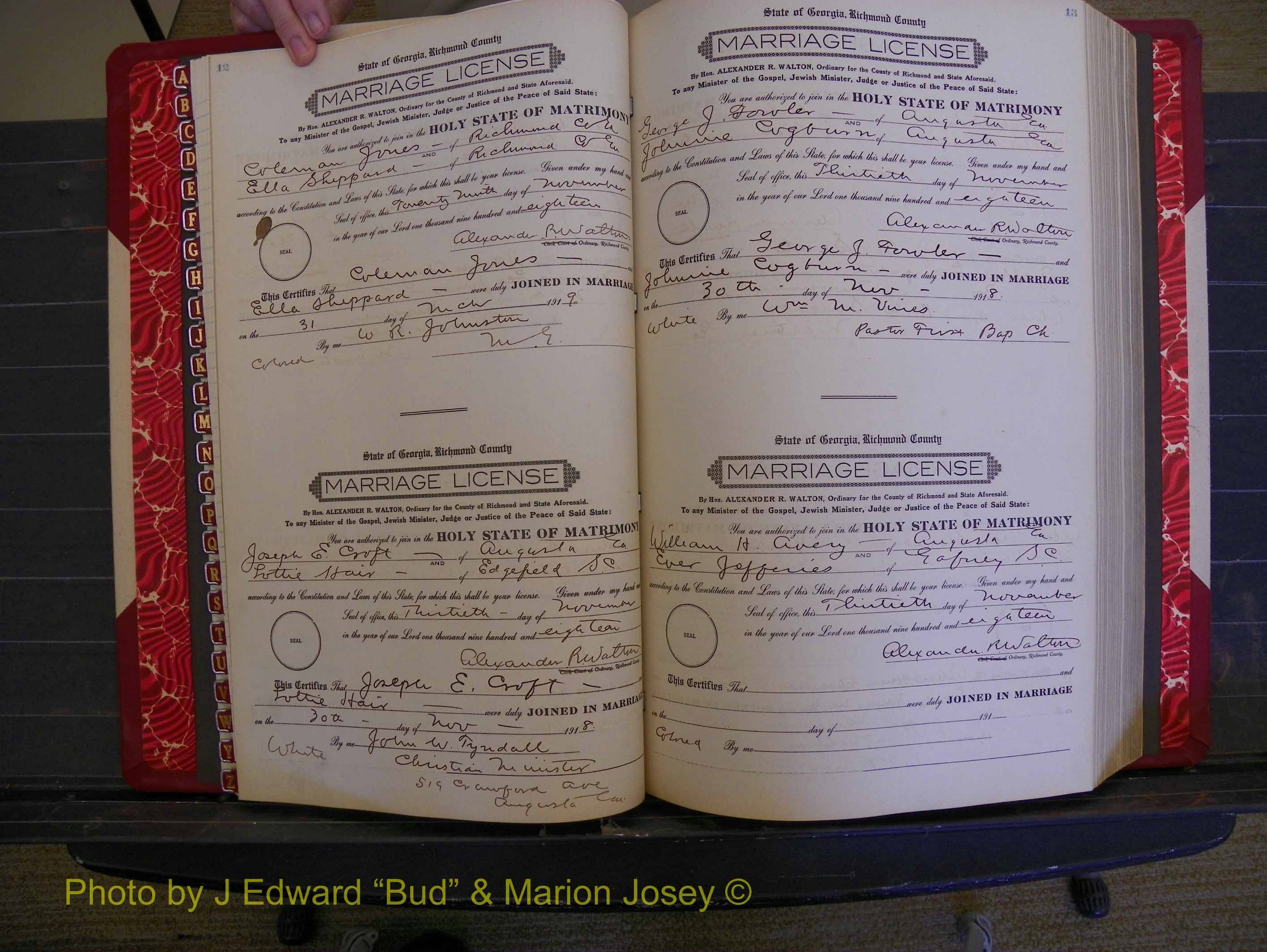 Richmond Marriages, Book MM, 1918-1919 P 012-013.JPG