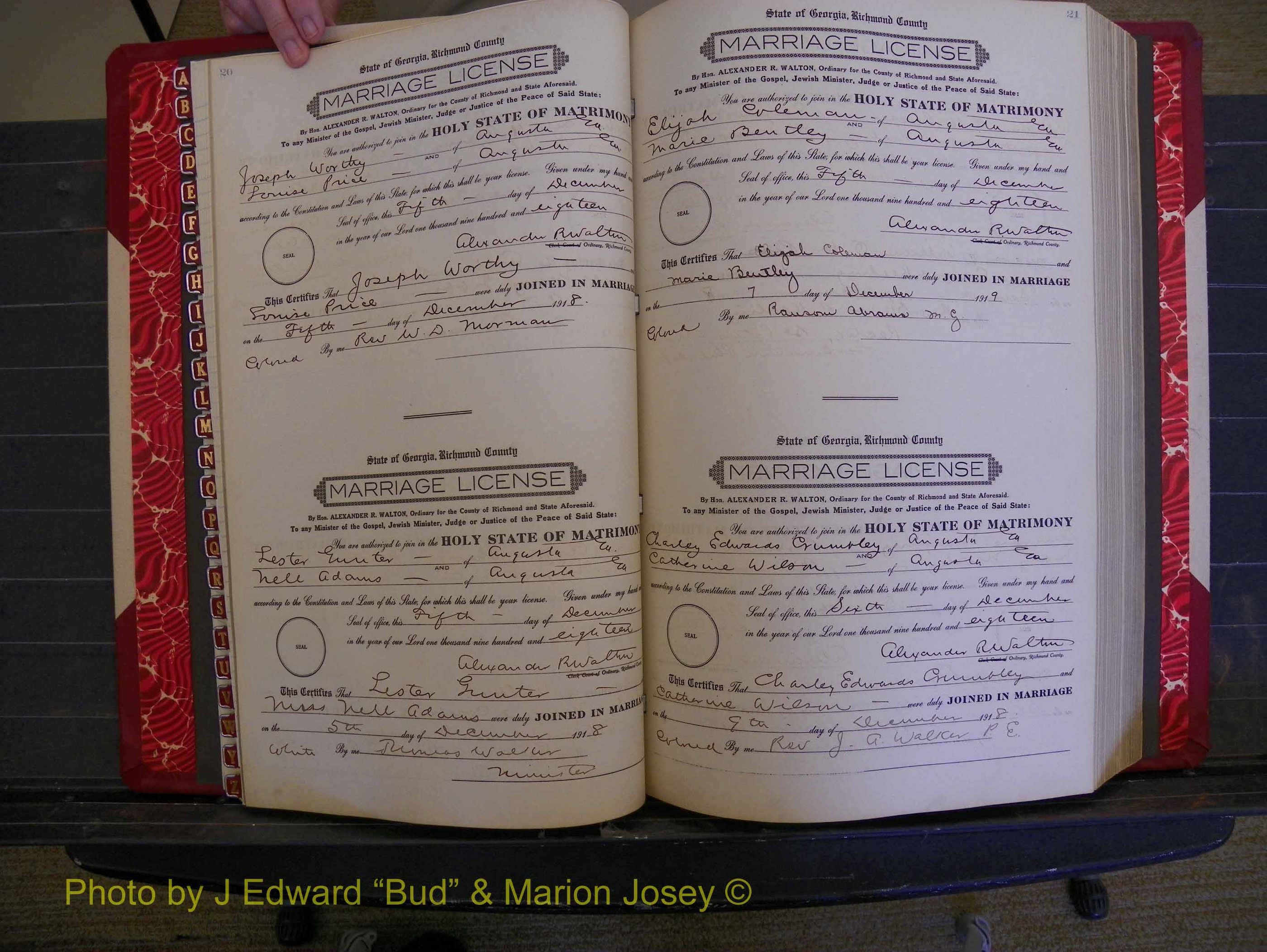 Richmond Marriages, Book MM, 1918-1919 P 020-021.JPG