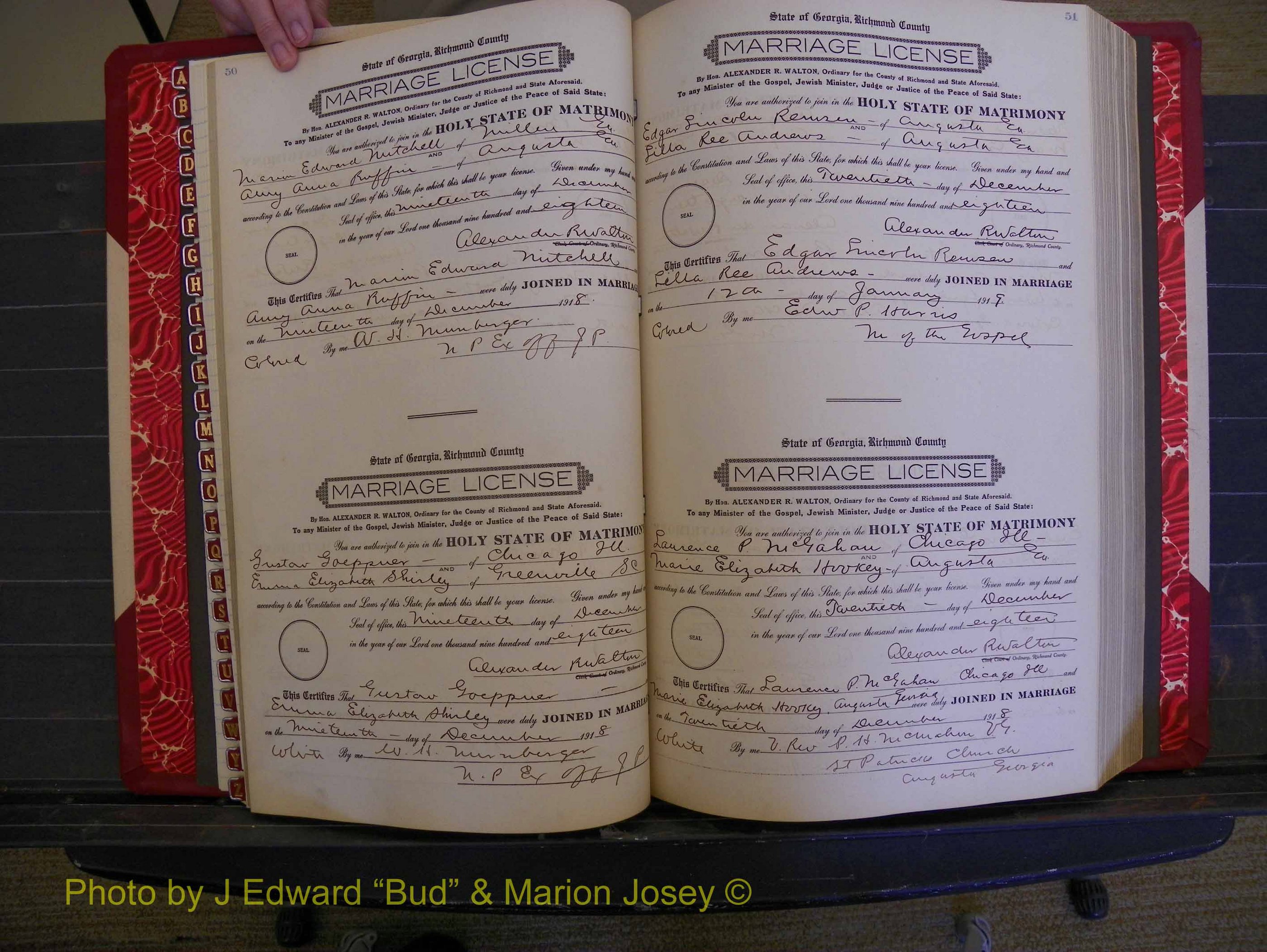 Richmond Marriages, Book MM, 1918-1919 P 050-051.JPG