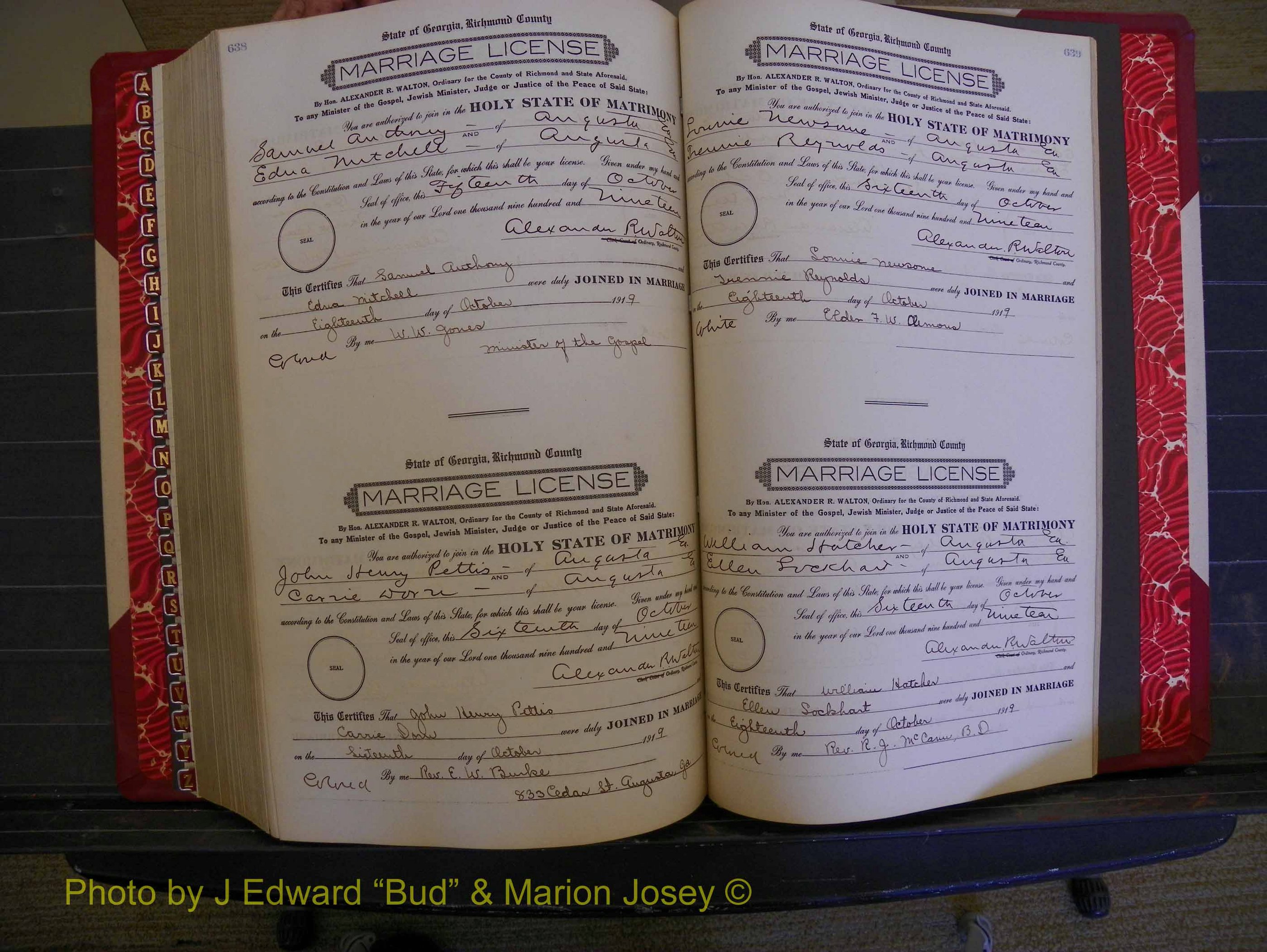 Richmond Marriages, Book MM, 1918-1919 P 638-639.JPG