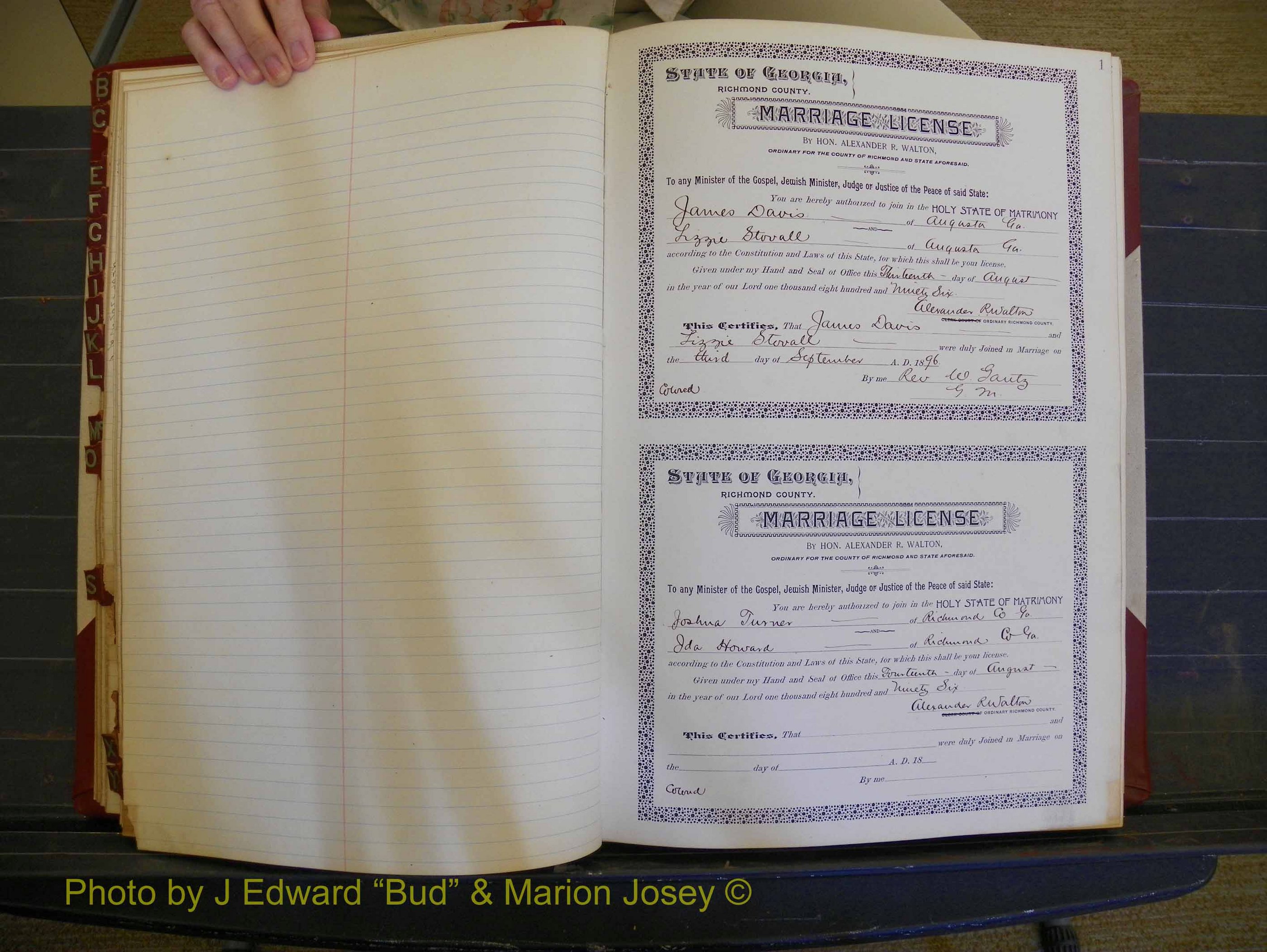 Richmond Marriages, Book U, 1896-1897 P 001.JPG