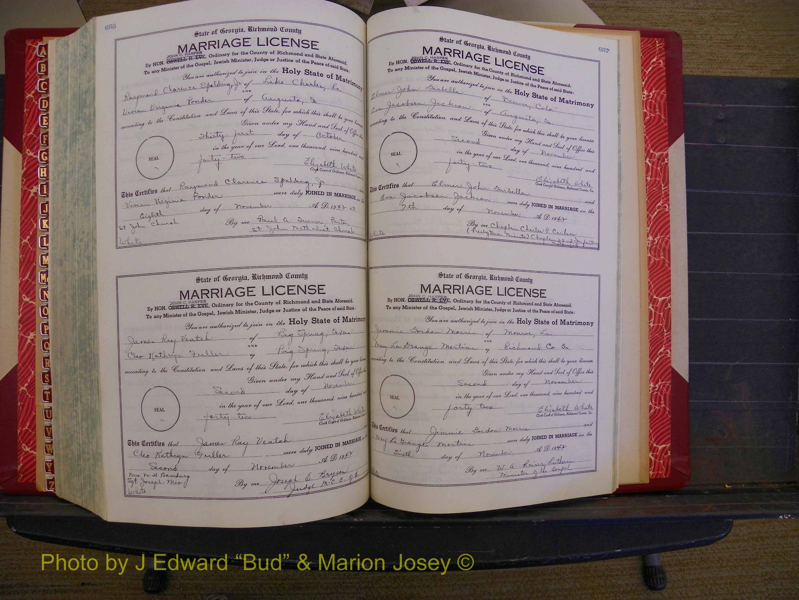 Richmond Marriages, Book UU, 1939-1942 P 666-667.JPG
